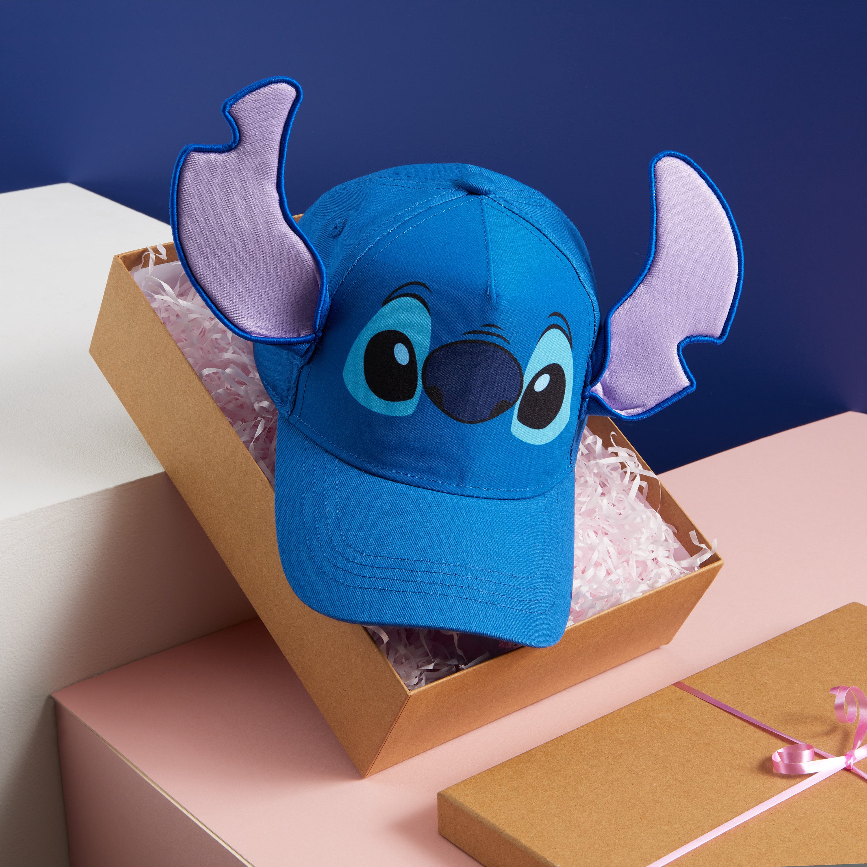disney-stitch-casquette-fille-bleue-3d-oreilles-coton image 2