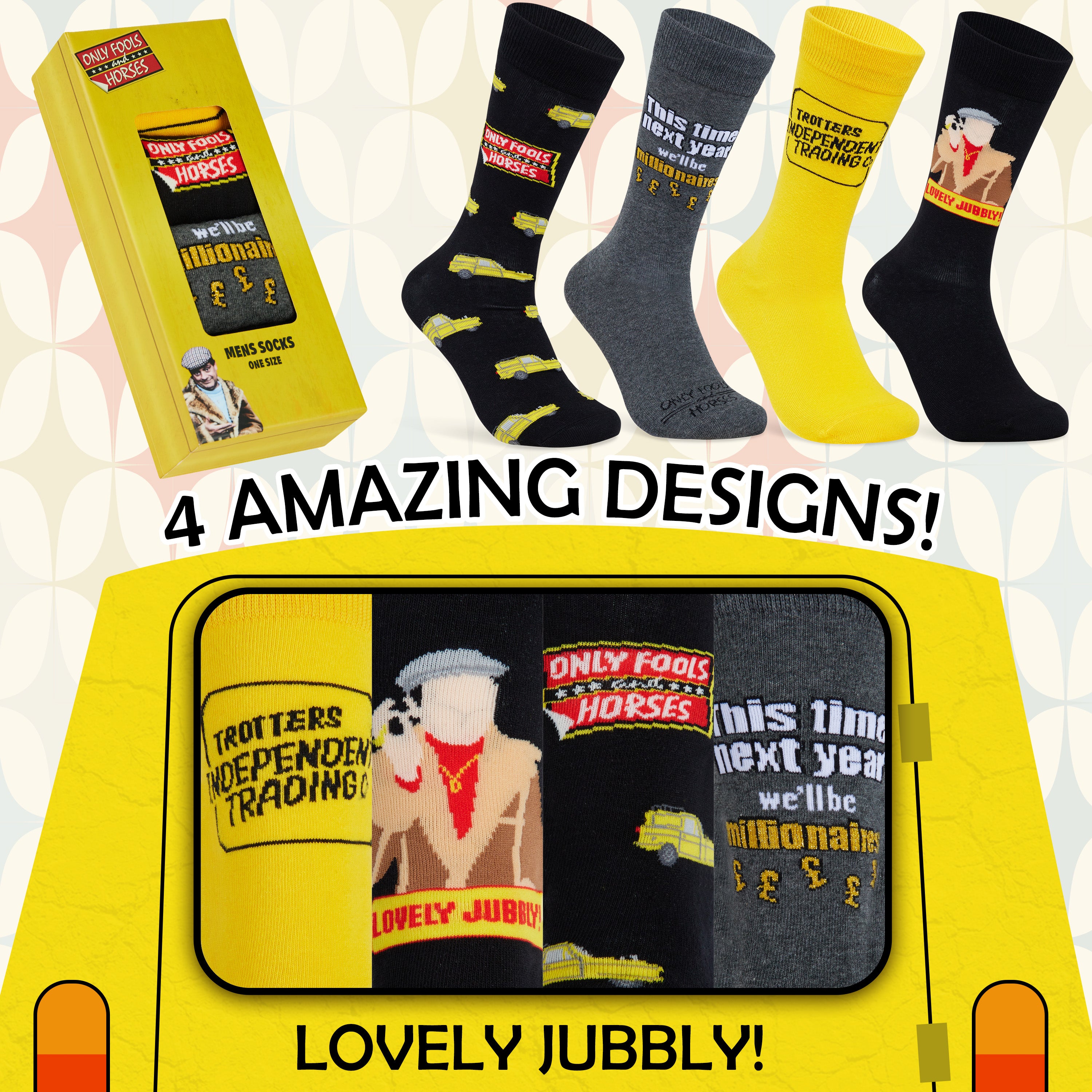only-fools-and-horses-chaussettes-homme-lot-de-4-coton-humour image 5