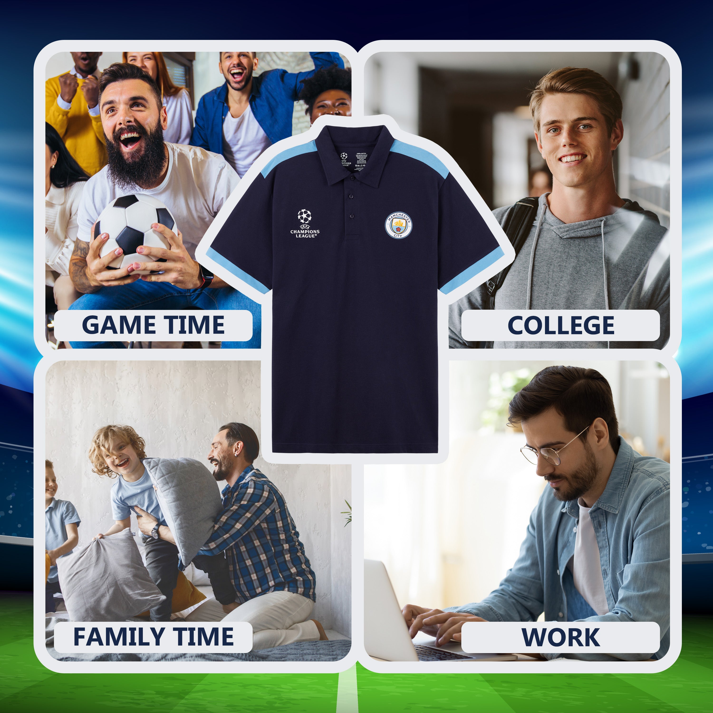 manchester-city-polo-homme-manches-courtes-bleu-taille-m image 3