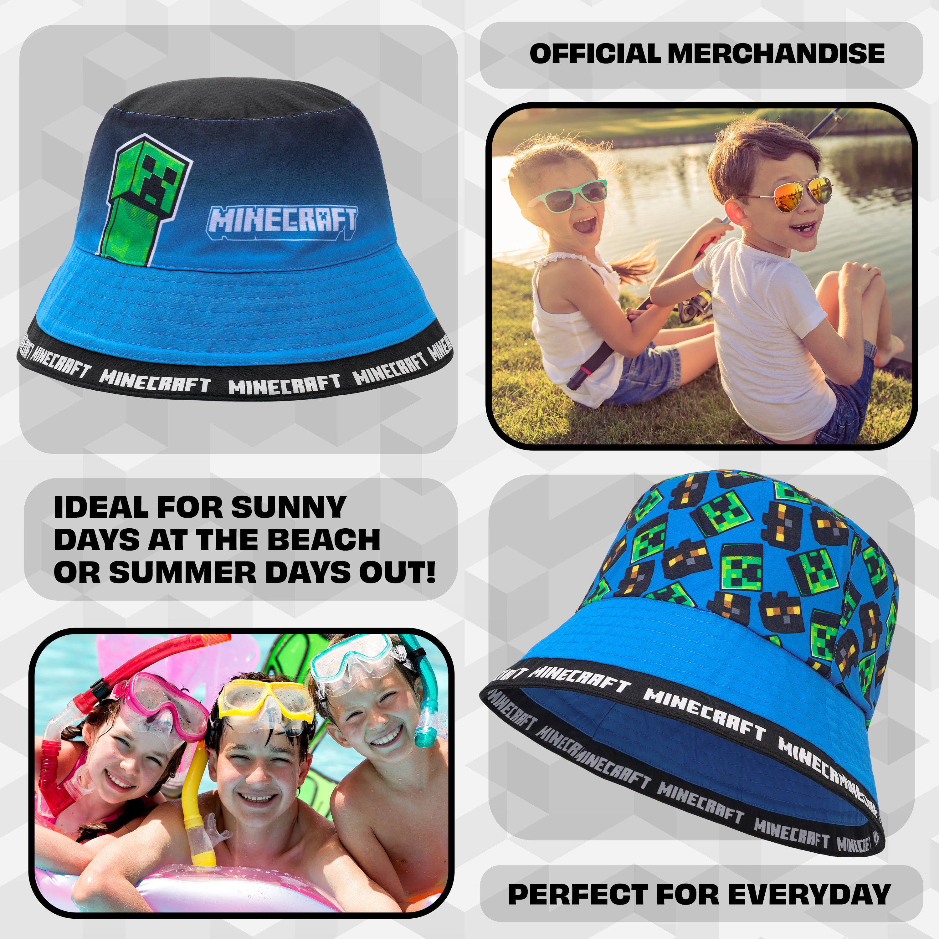 minecraft-bob-enfant-chapeau-soleil-t-l-ger-motif-gamer image 4