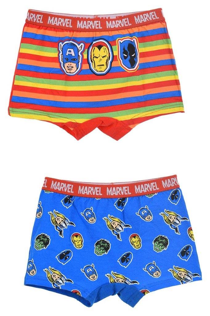 marvel-avengers-boxers-gar-on-coton-bleu-lot-2-6-8-ans image 1