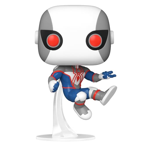 funko-pop-marvel-spider-man-bug-eyes-armor-blanc-bleu-vinyle image 6