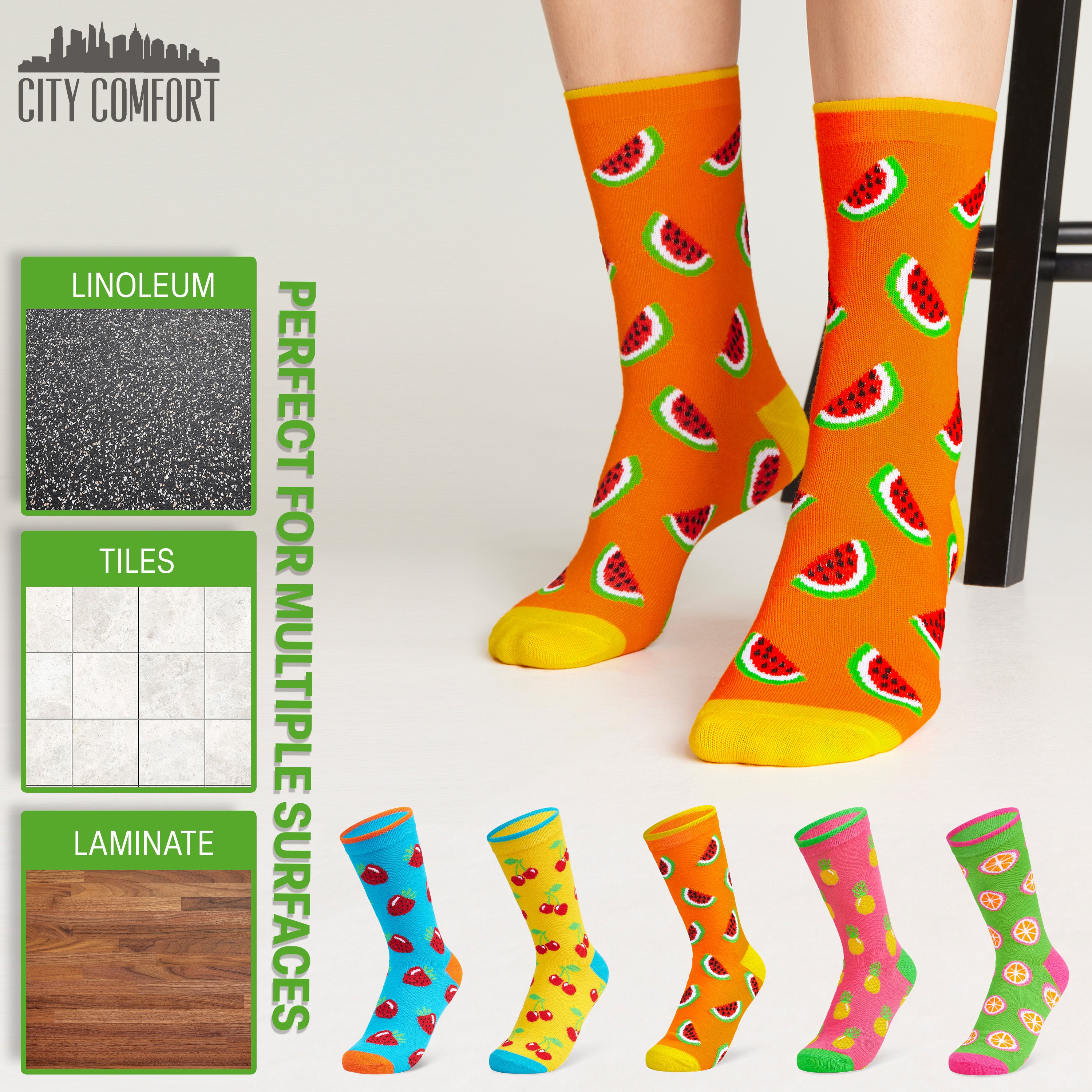 get-trend-citycomfort-chaussettes-femme-lot-5-paires-fantaisie image 8