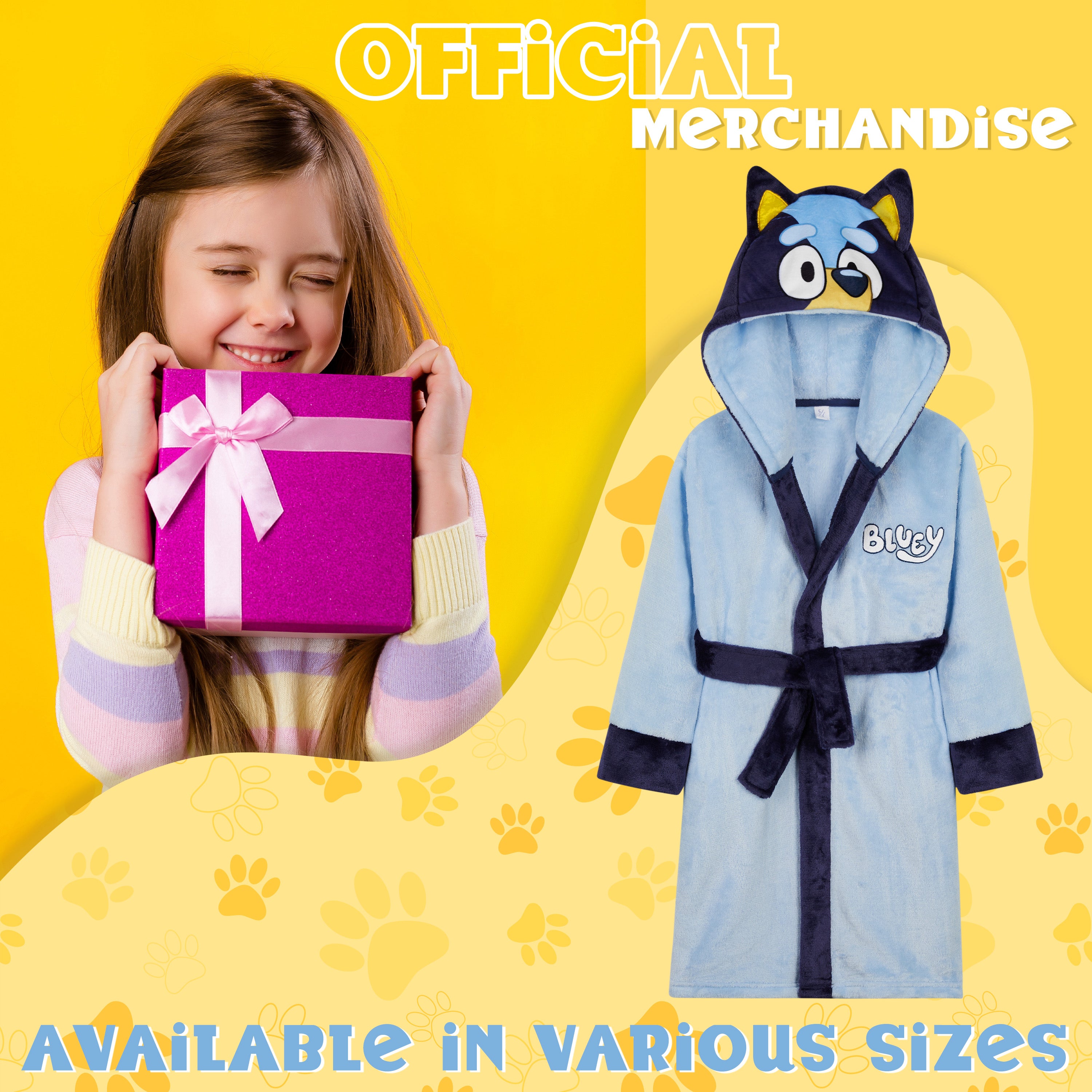 bluey-peignoir-polaire-fille-capuche-5-6-ans-doux image 2