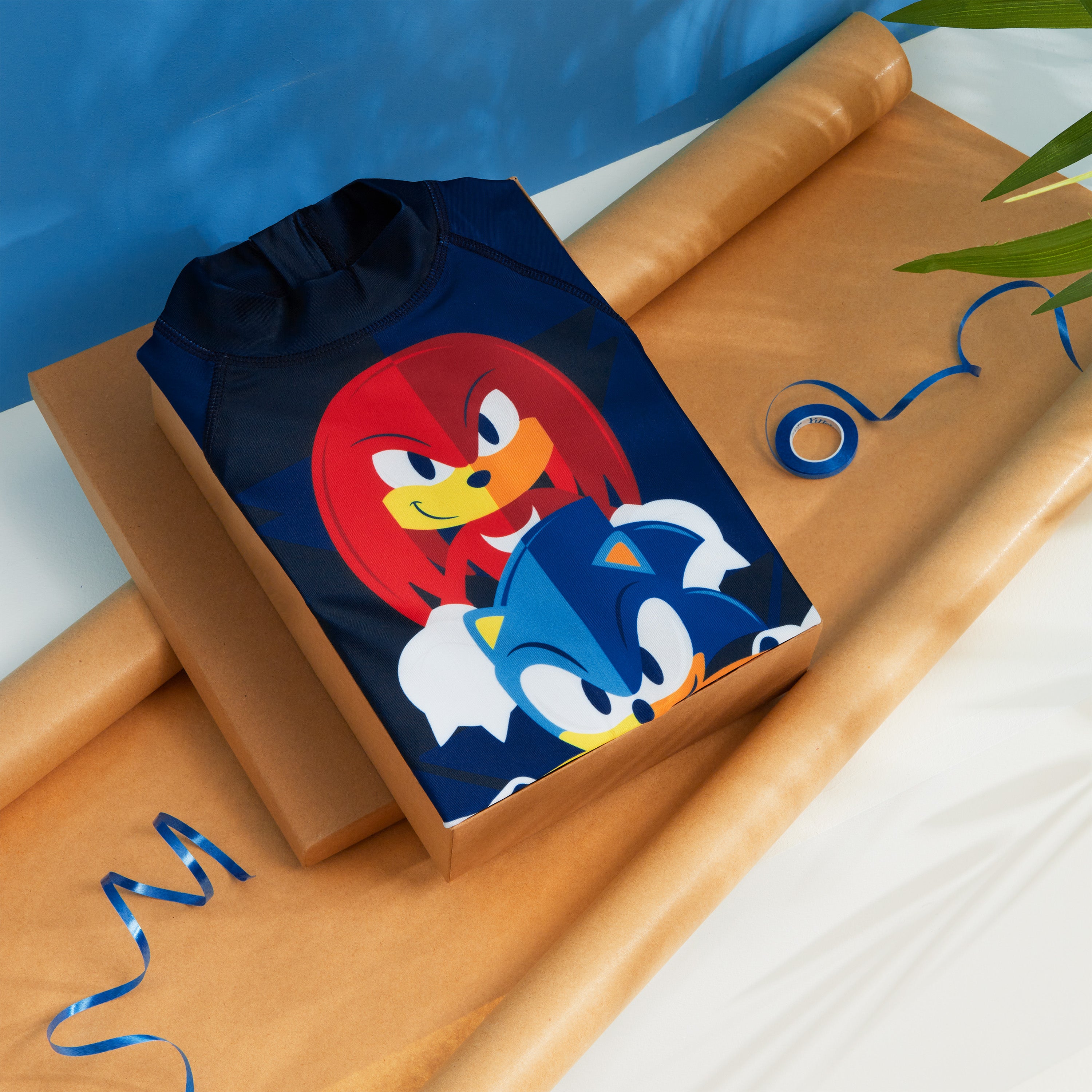 sonic-maillot-de-bain-gar-on-manches-courtes-zip-3-4-ans image 2