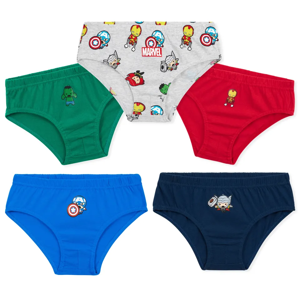 get-trend-marvel-slips-gar-on-5-pi-ces-coton-spiderman-7-8-ans image 1