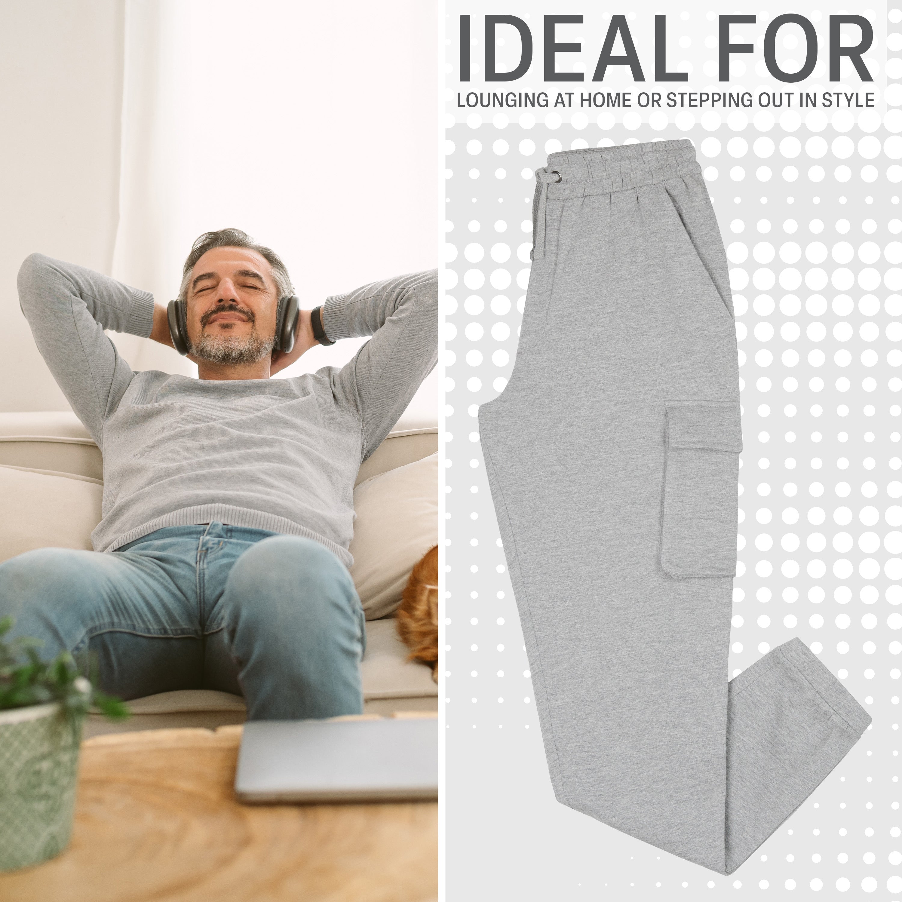 citycomfort-cargo-jogging-homme-noir-4-poches-taille-l-coton image 8