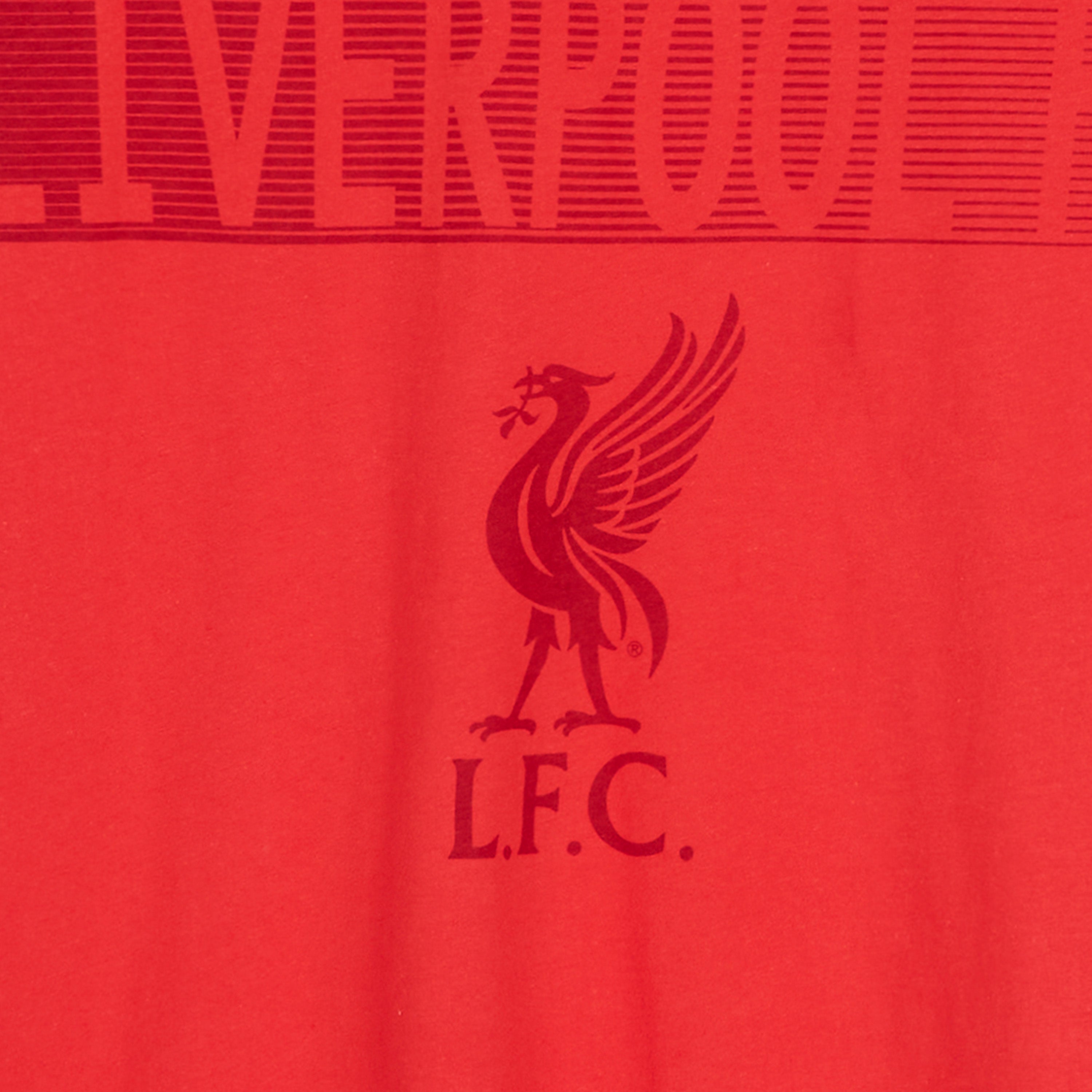 liverpool-fc-pyjama-homme-coton-rouge-gris-manches-courtes image 2