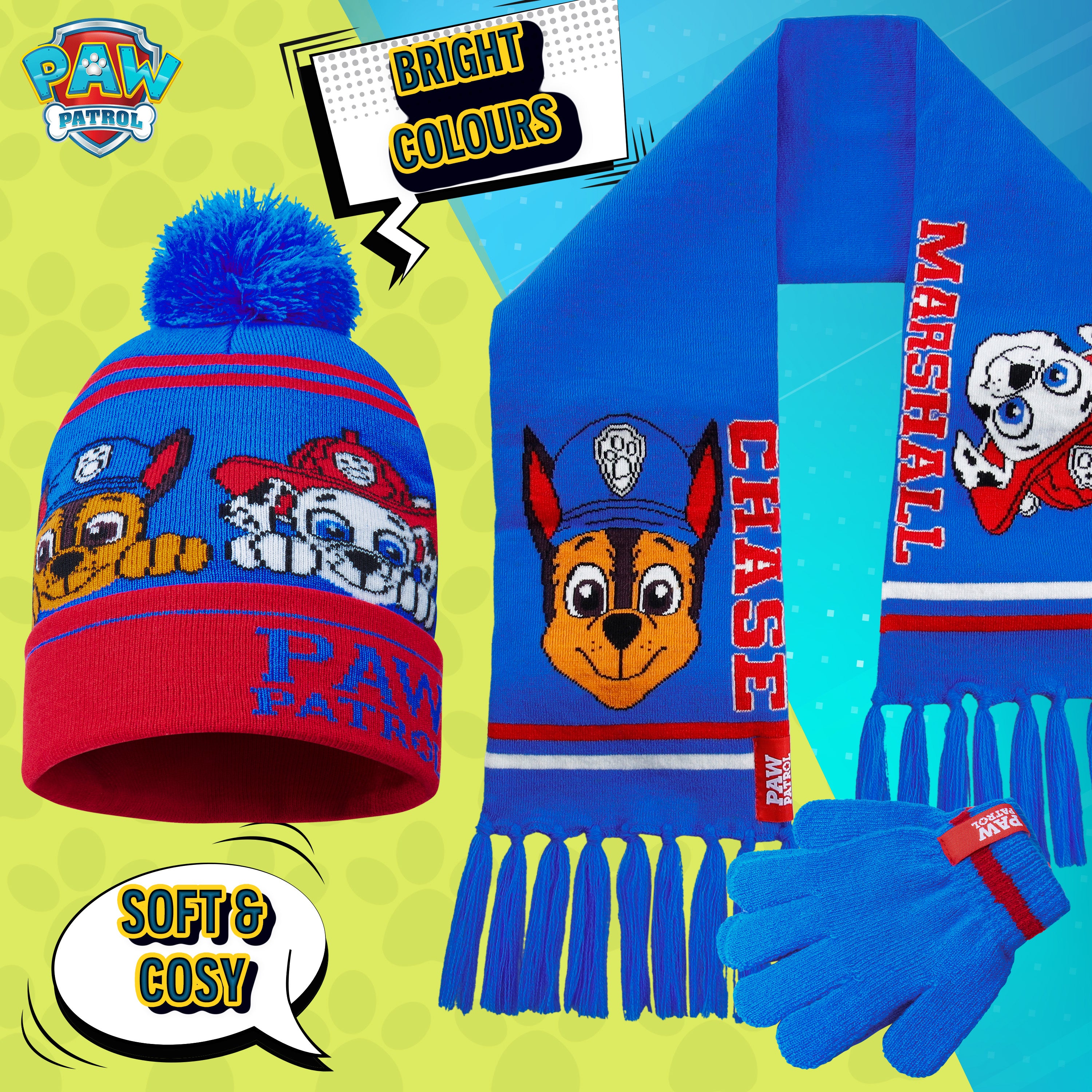 paw-patrol-ensemble-hiver-gar-on-bonnet-charpe-gants image 2