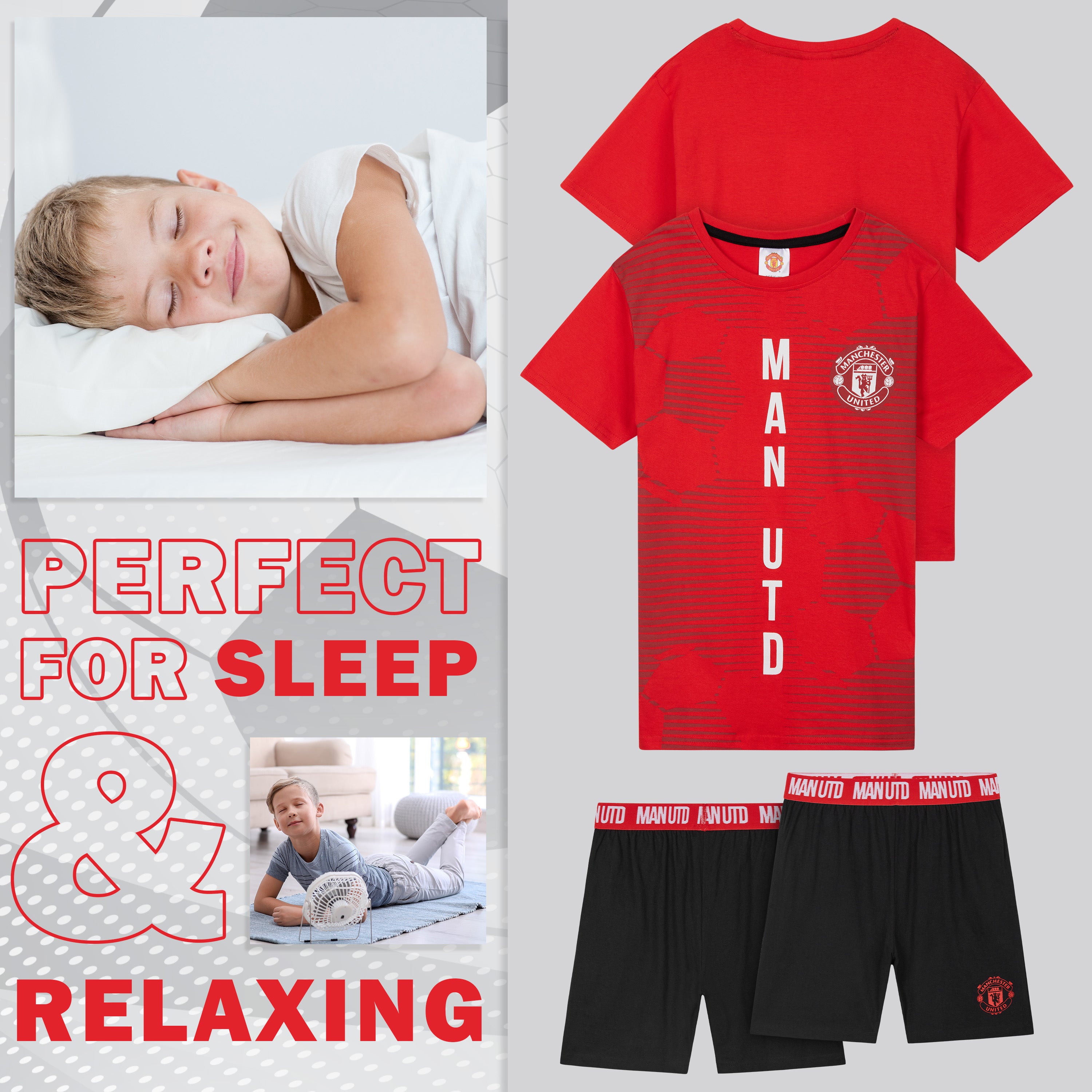 get-trend-boys-manchester-united-pyjama-court-rouge-9-10-ans image 4