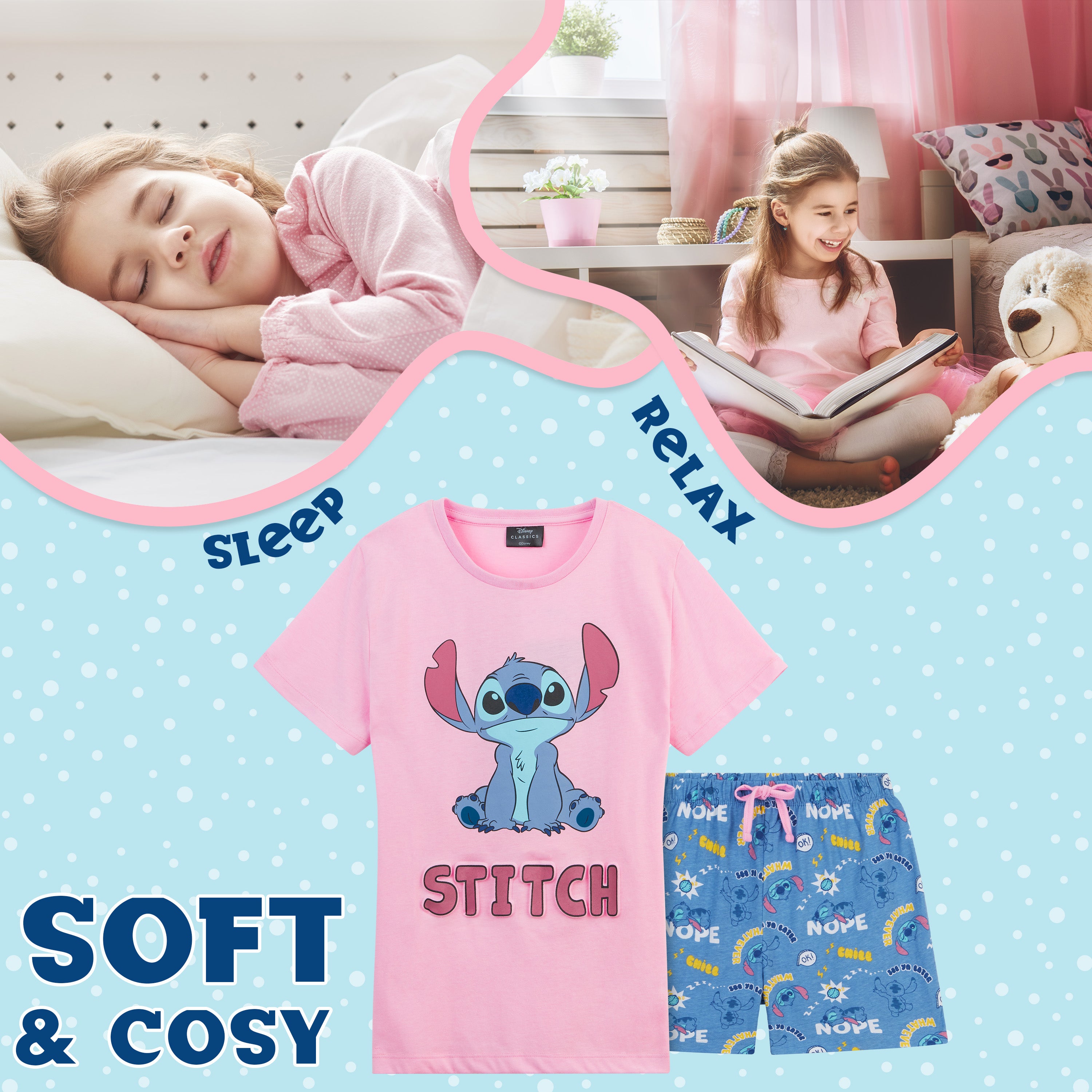 disney-stitch-pyjama-fille-short-2-pi-ces-4-14-ans image 5