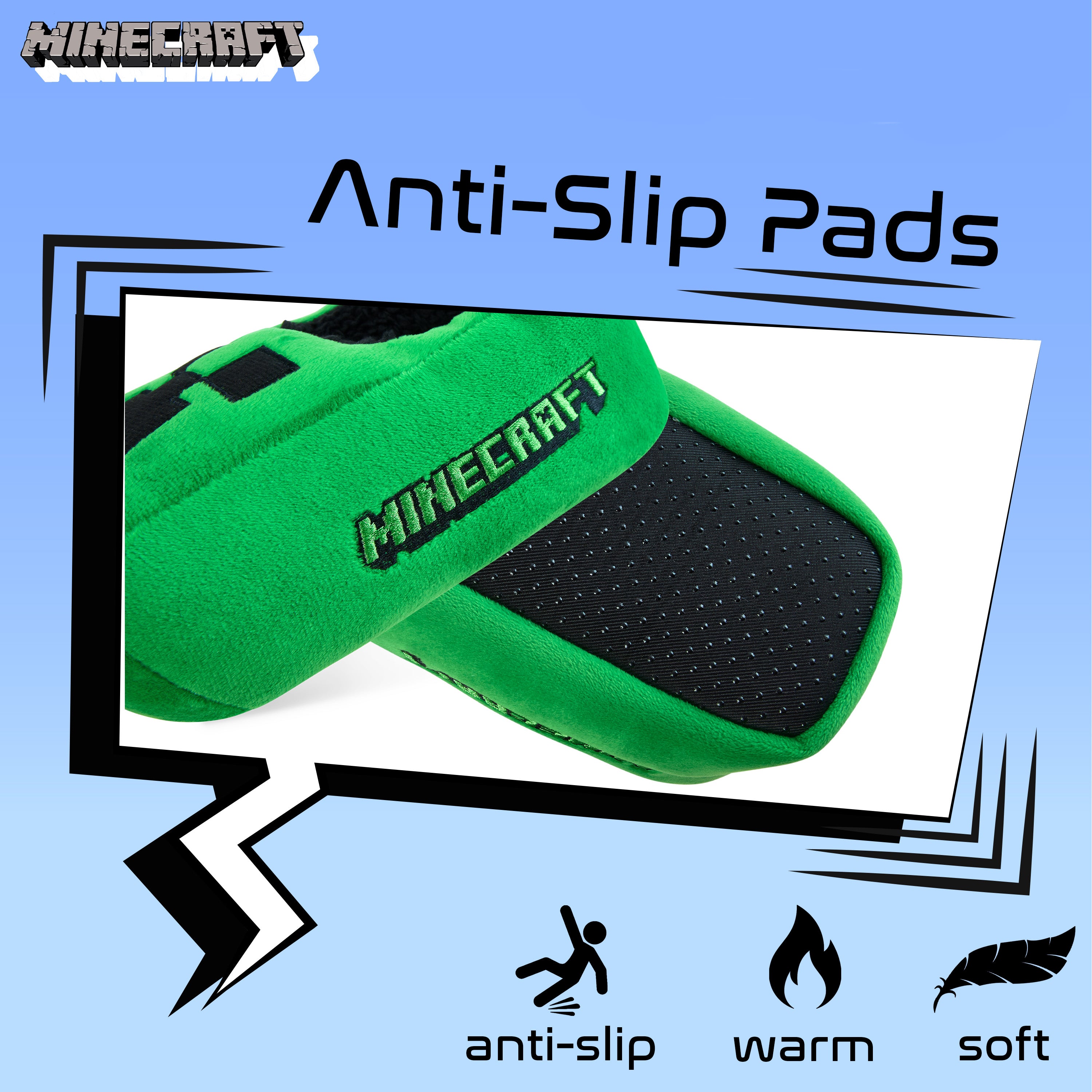 minecraft-chaussons-gar-on-creeper-chaud-antid-rapant-2 image 6
