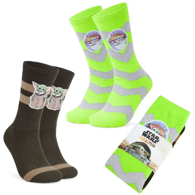 disney-mandalorian-chaussettes-pilou-homme-baby-yoda-lot-2-antid-rapant image 1