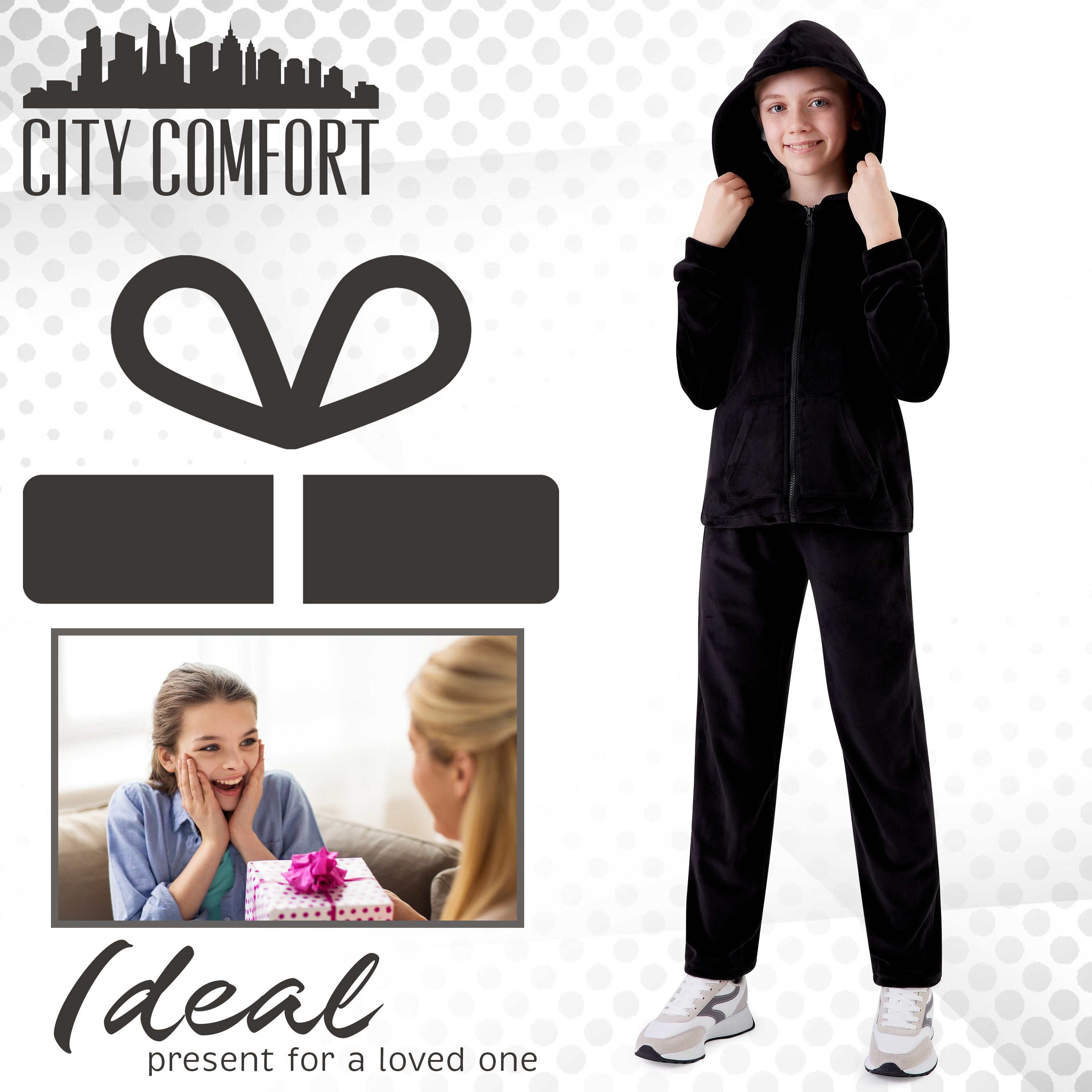 citycomfort-ensemble-jogging-velours-fille-capuche-2-pi-ces image 4