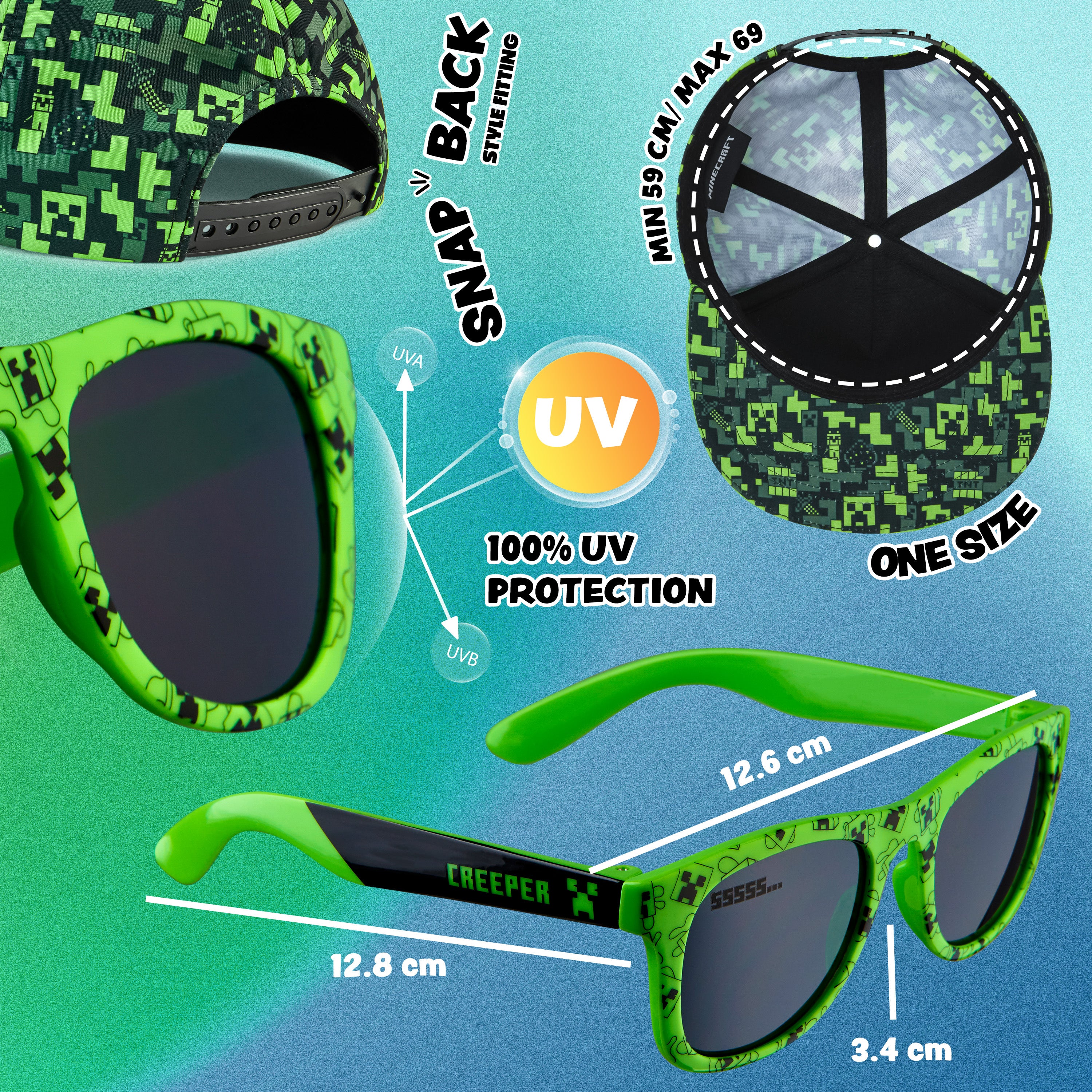 minecraft-casquette-lunettes-gar-on-noir-vert-creeper-uv image 7