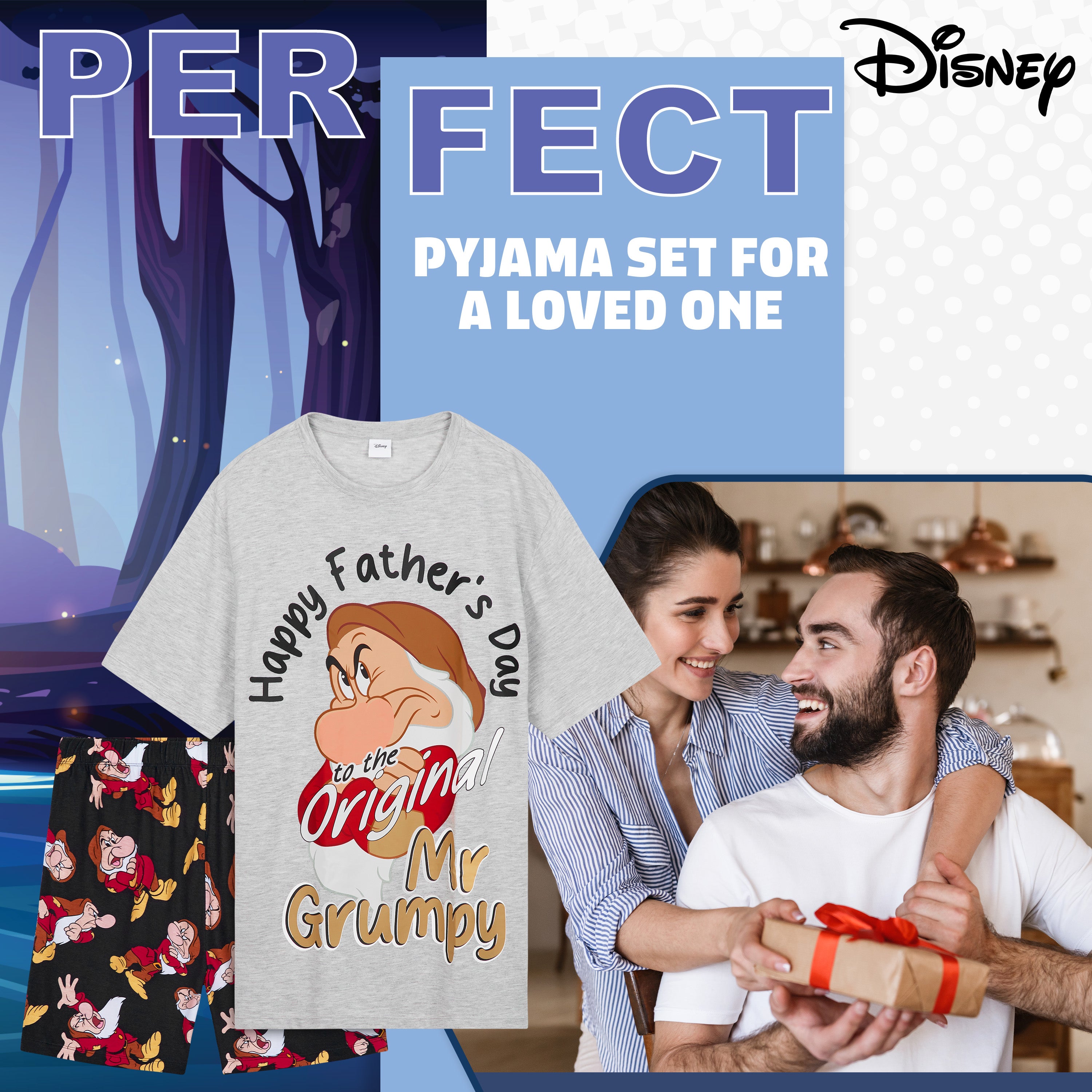 disney-pyjama-court-homme-grincheux-ensemble-2-pi-ces-coton image 2