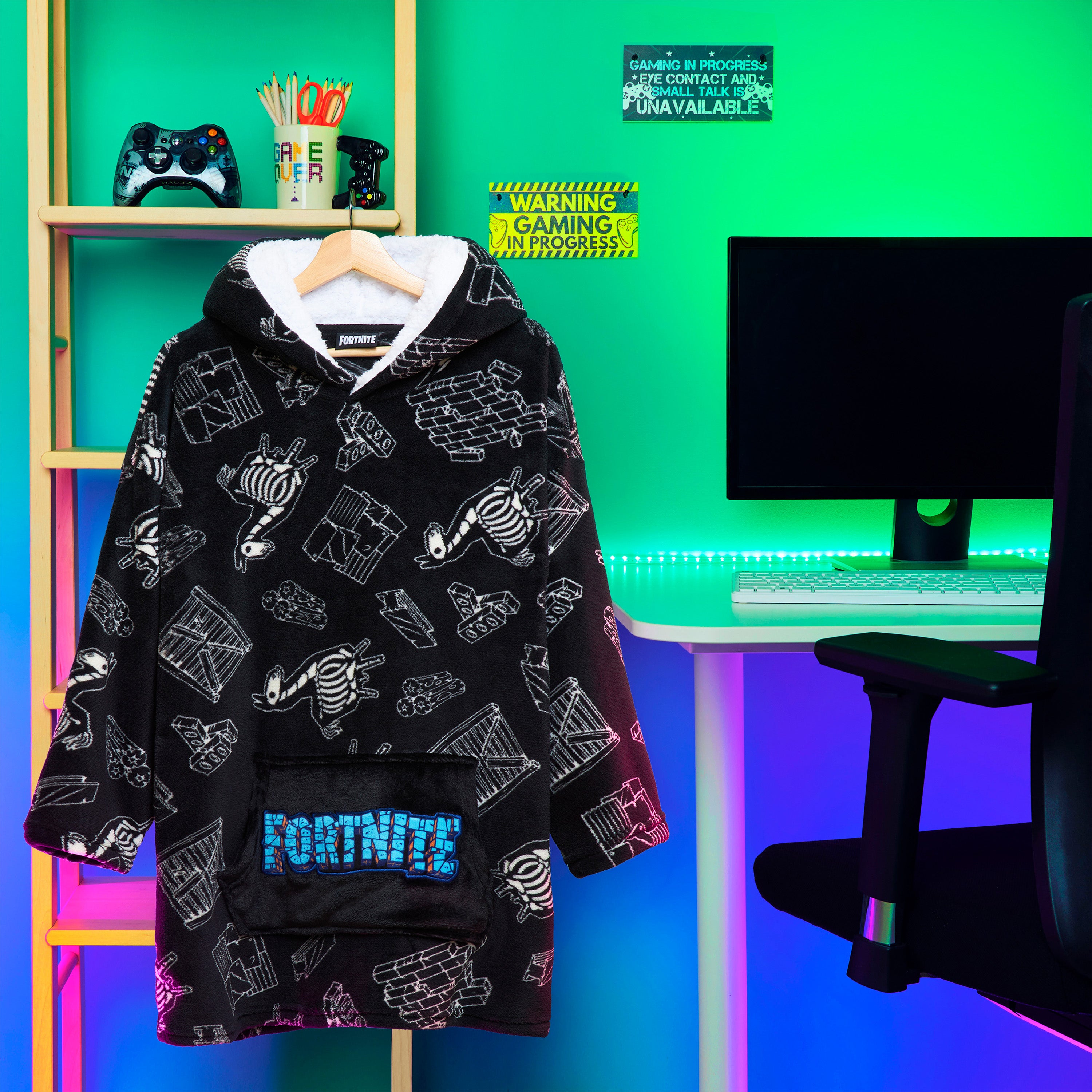 fortnite-plaid-capuche-gar-on-polaire-oversize-chaud image 5