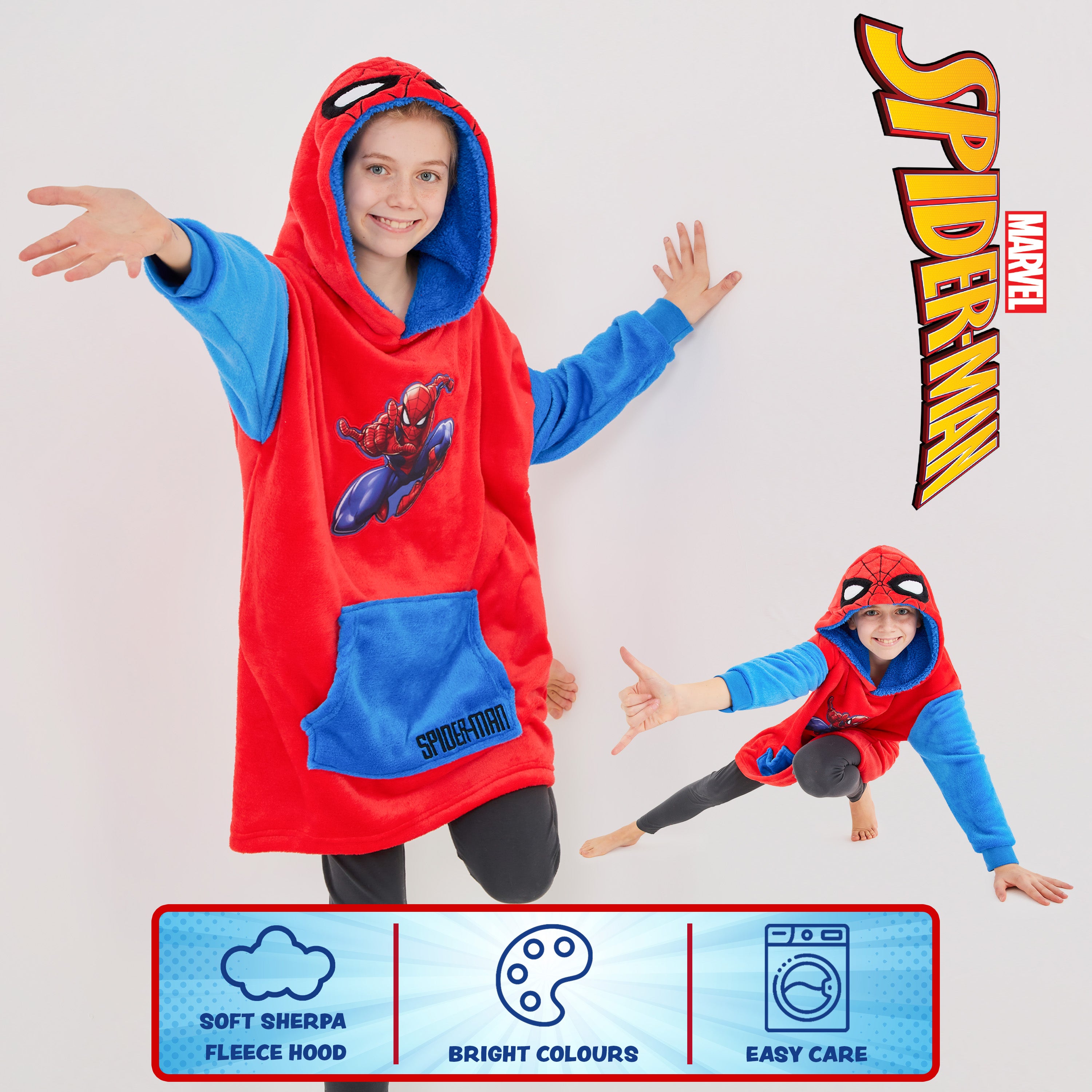 marvel-plaid-capuche-spiderman-enfant-oversize image 6