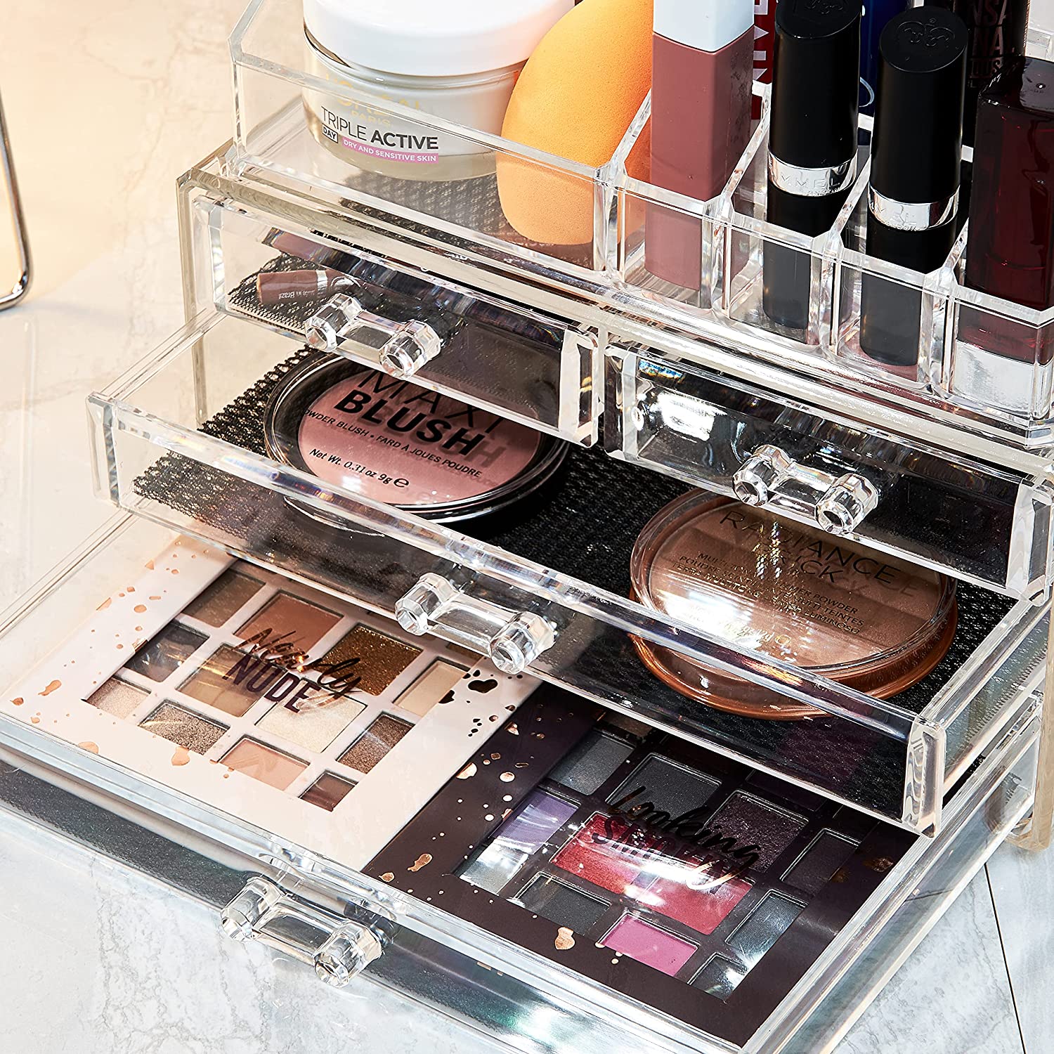 get-trend-organisateur-maquillage-acrylique-4-tiroirs-transparent image 7