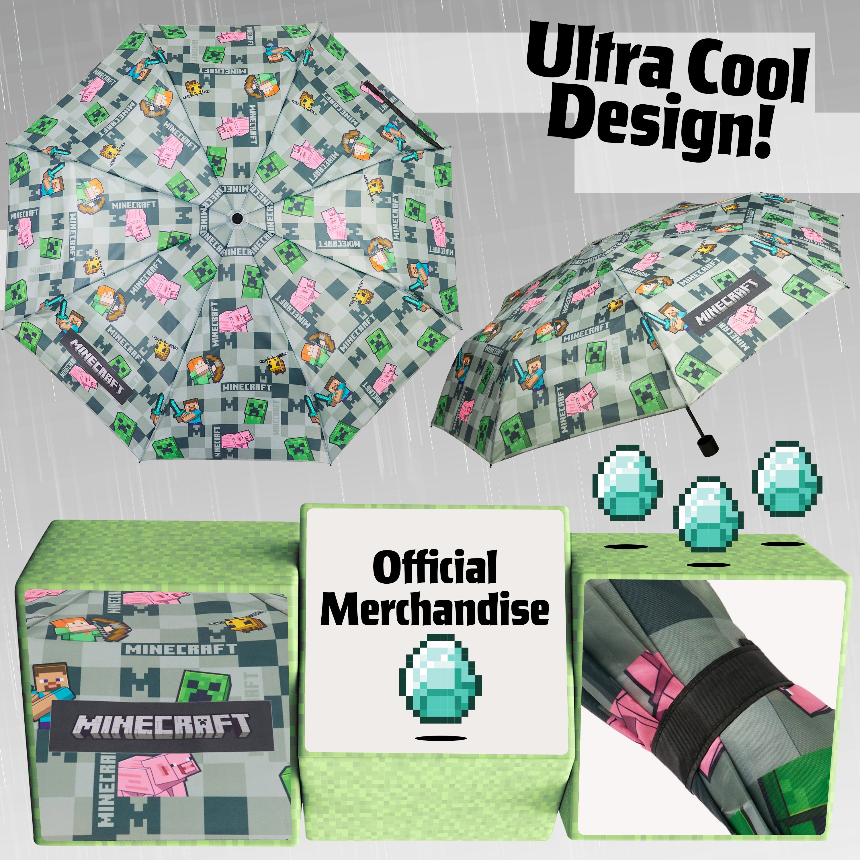 minecraft-parapluie-enfant-pliable-t-lescopique-cole image 4