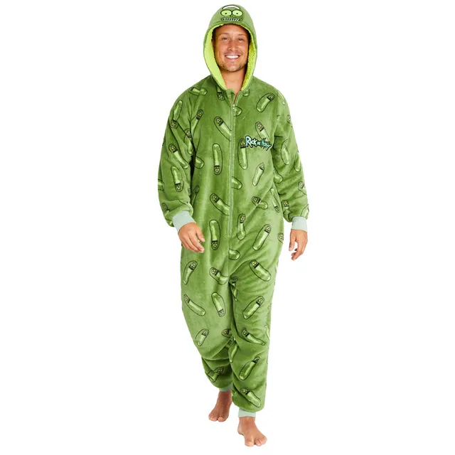 rick-and-morty-combinaison-pyjama-homme-polaire-capuche-m image 1