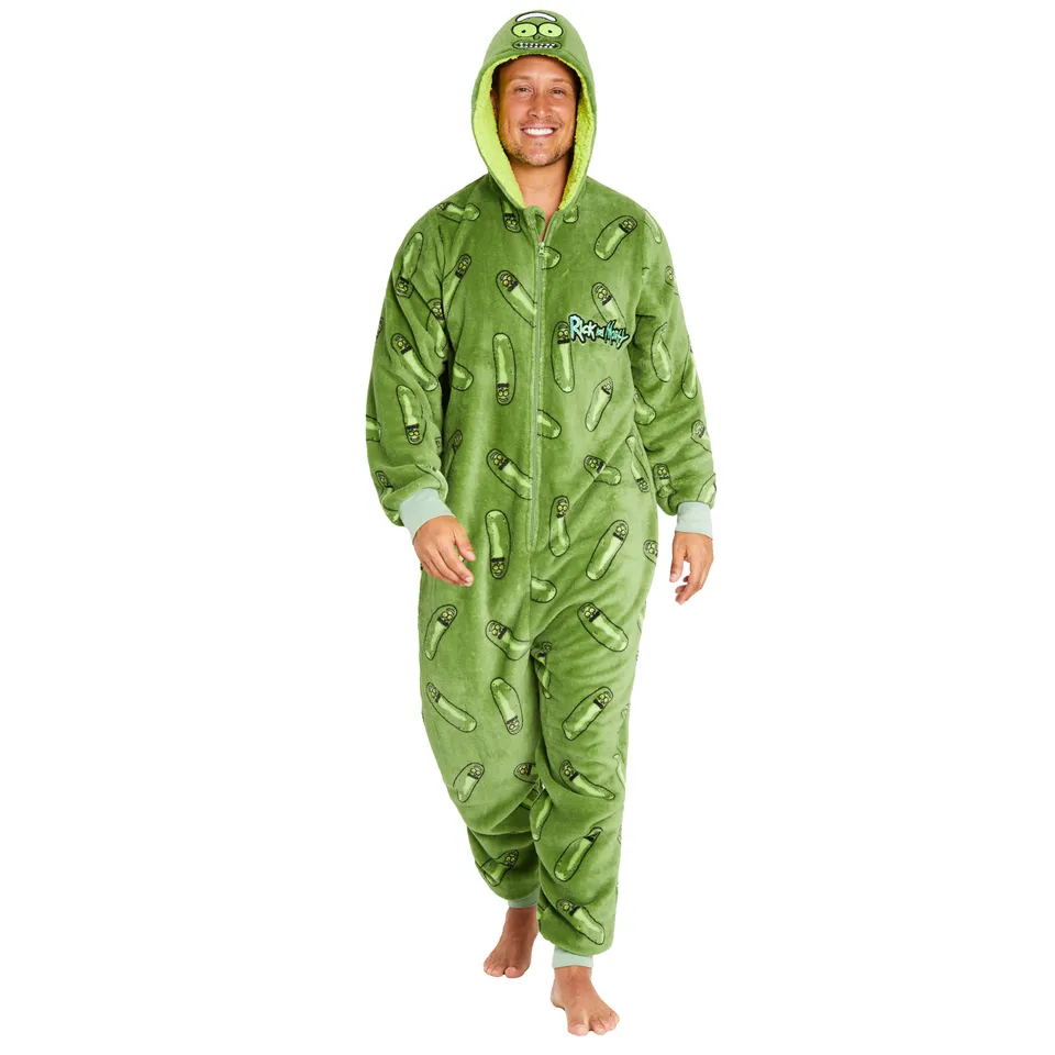 rick-and-morty-combinaison-pyjama-homme-polaire-capuche-m image 1