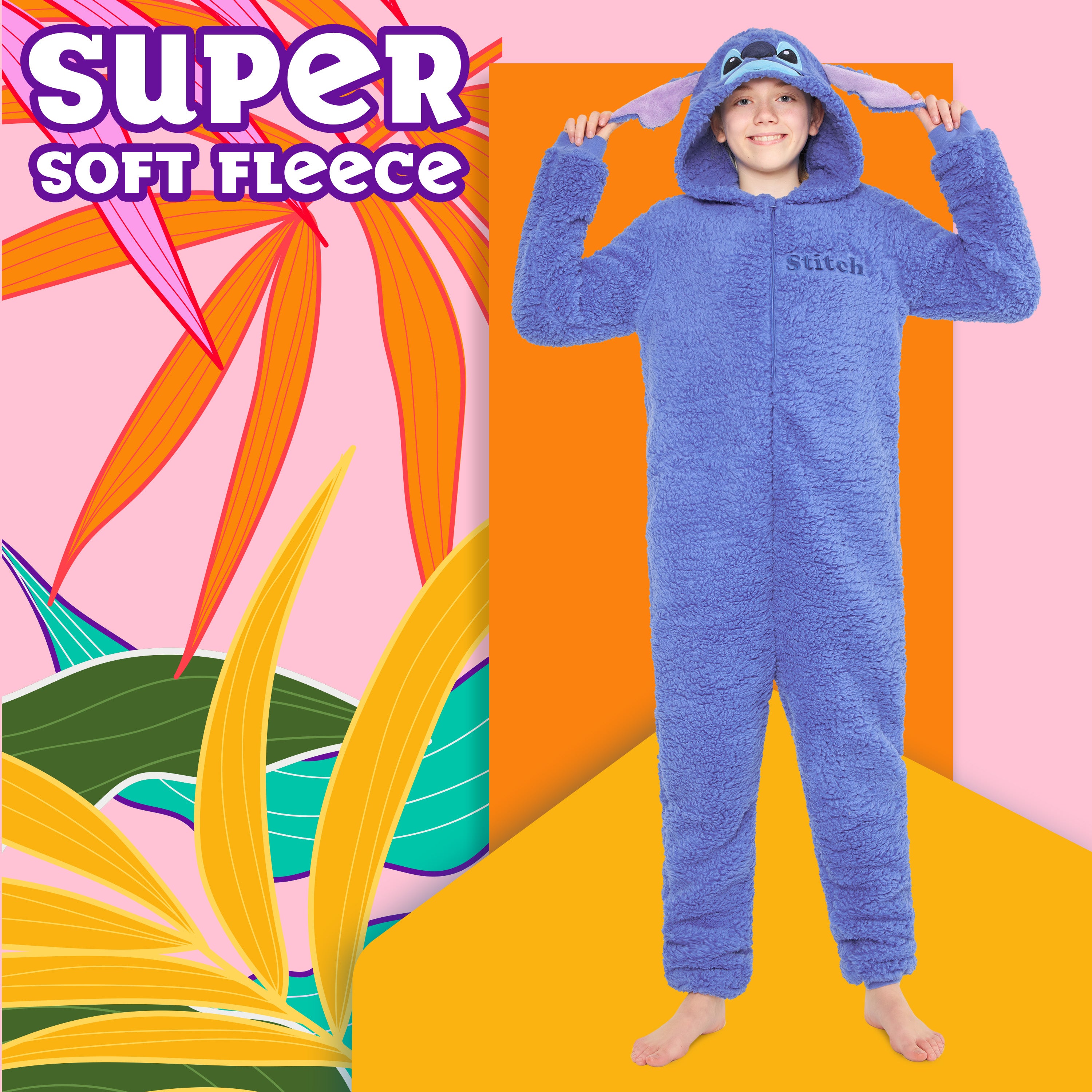 disney-stitch-onesie-enfant-polaire-capuche-7-15-ans image 3