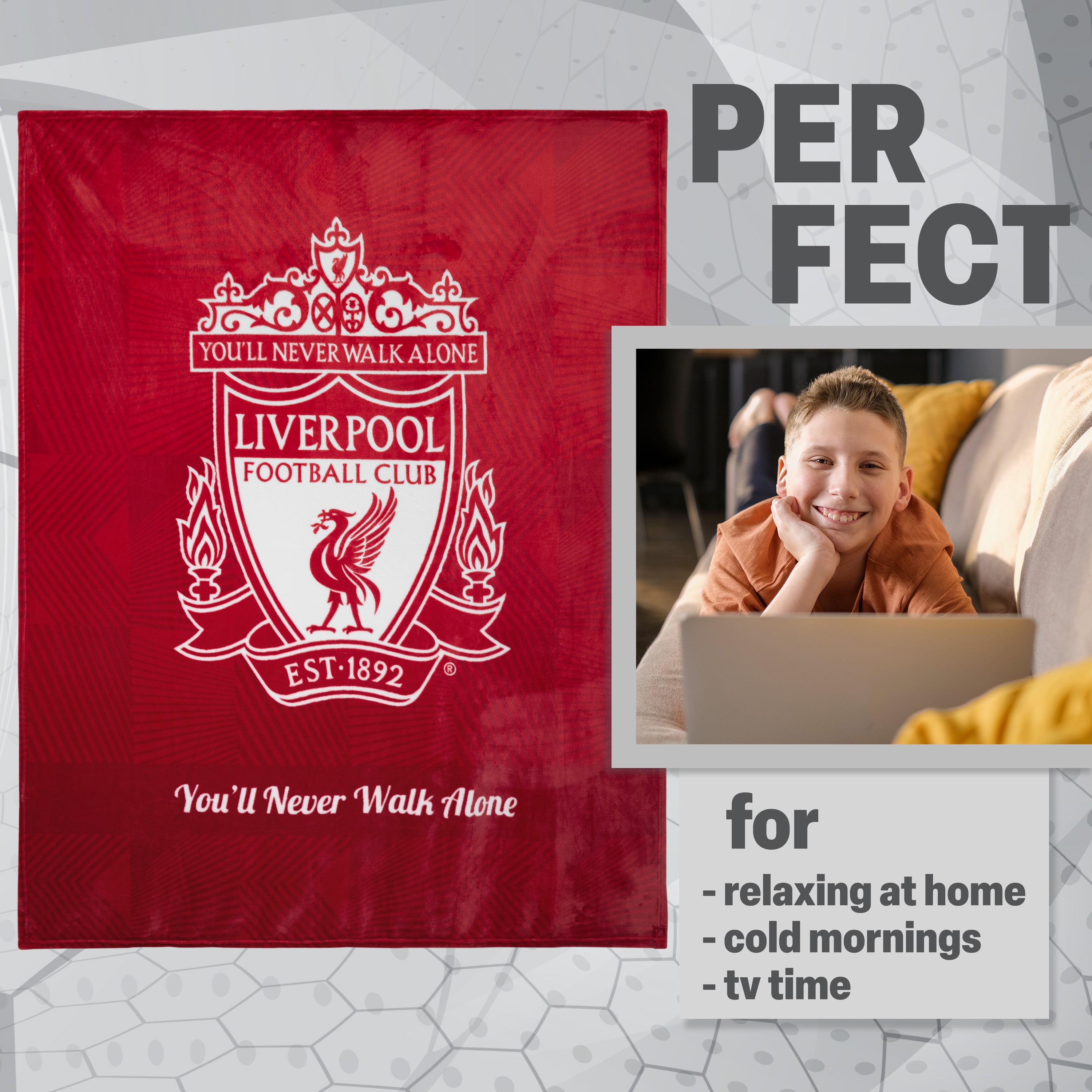 liverpool-fc-plaid-polaire-rouge-125x150-cm-supporter image 3