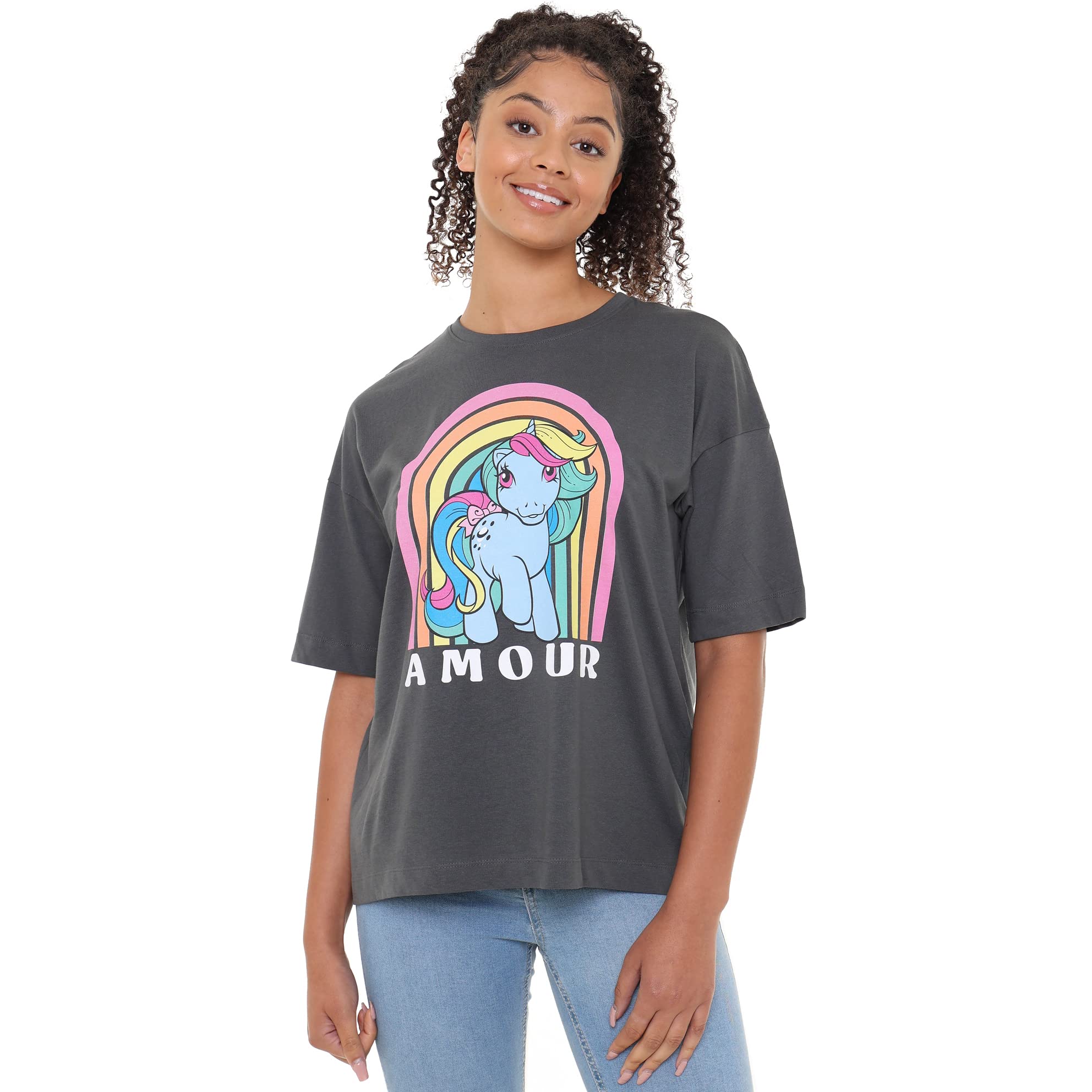 my-little-pony-t-shirt-amour-oversize-femme-anthracite-cotton-soul image 3
