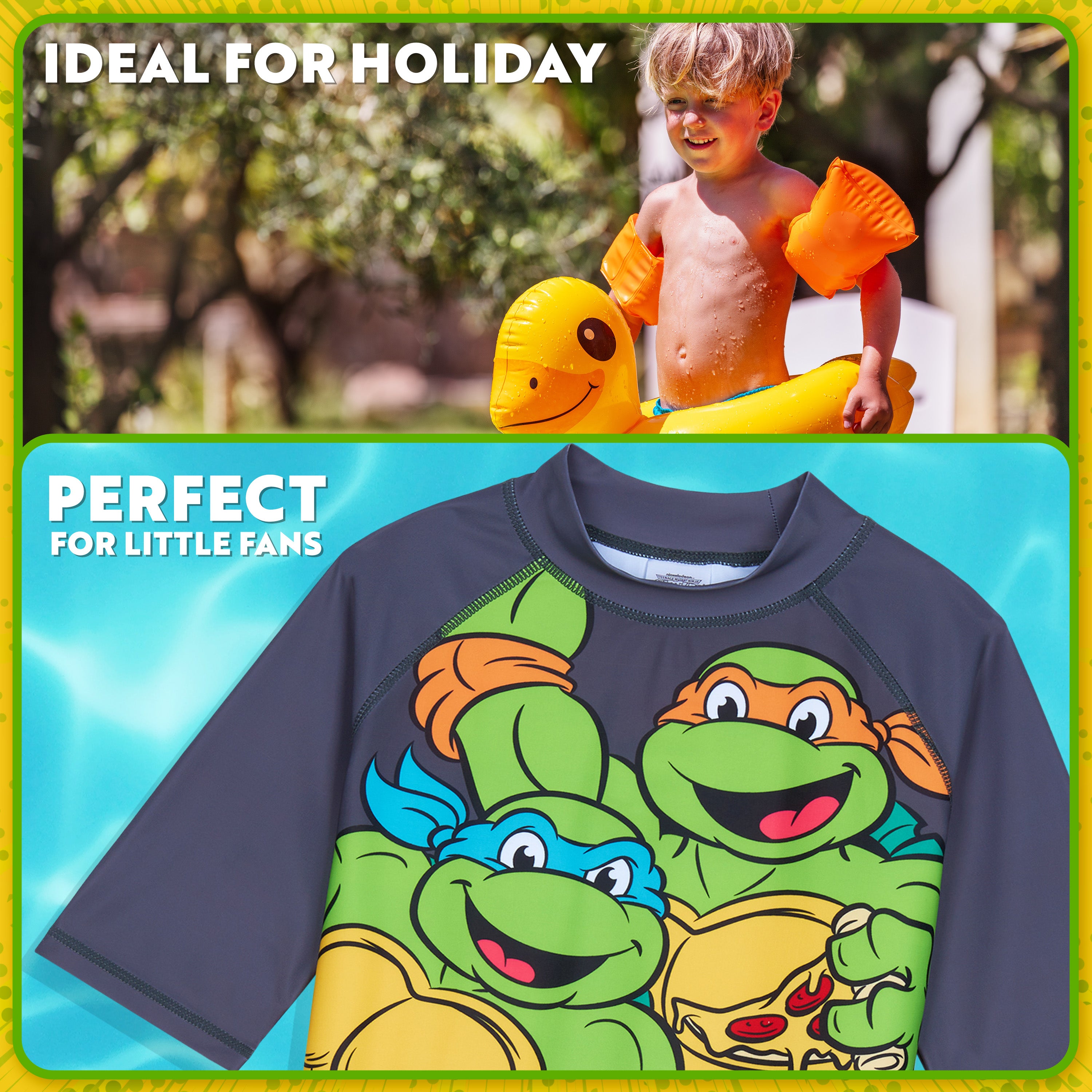 tortues-ninja-maillot-gar-on-2-pi-ces-11-12-ans-rashguard image 2