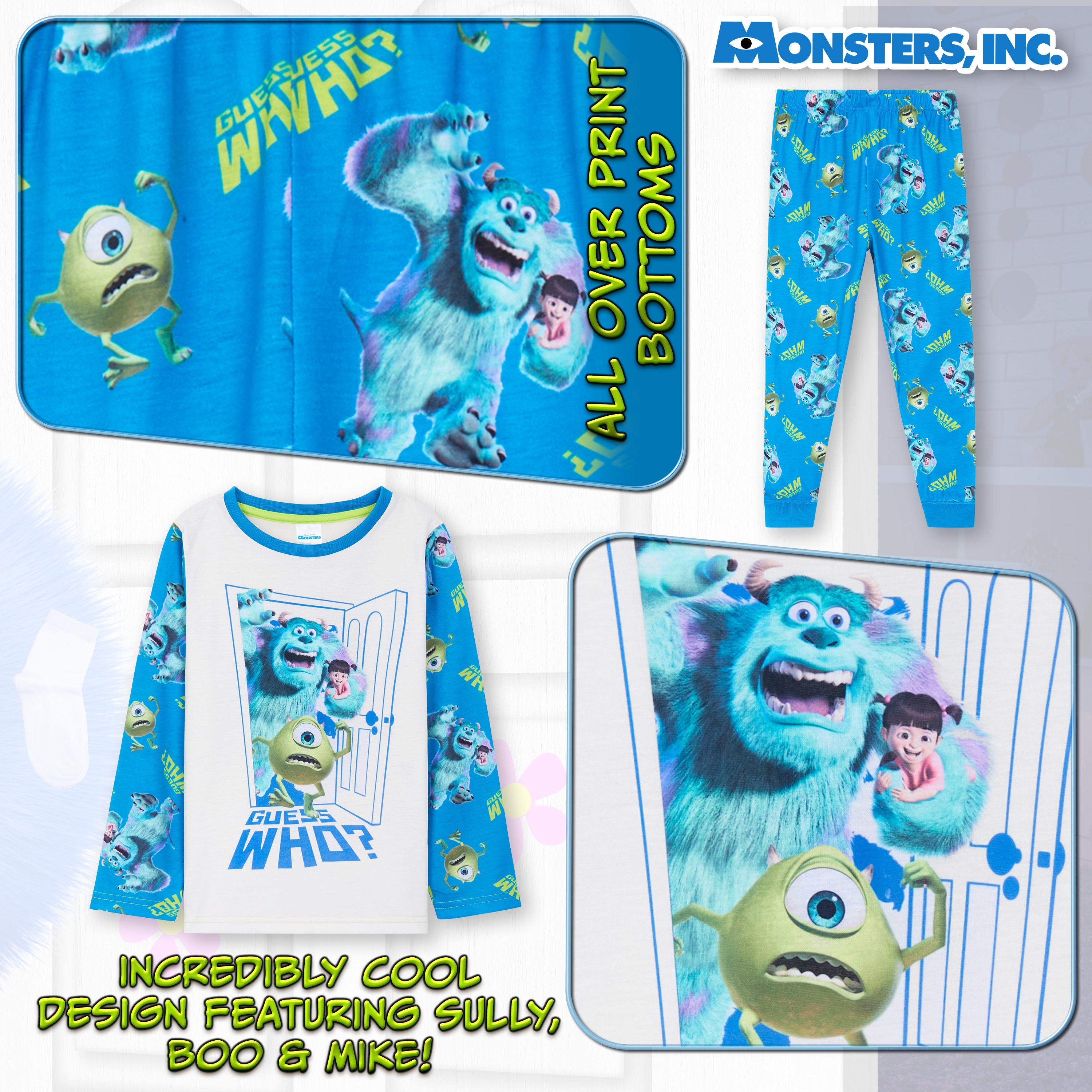 disney-monstres-et-cie-pyjama-enfant-2-pieces-manches-longues image 5