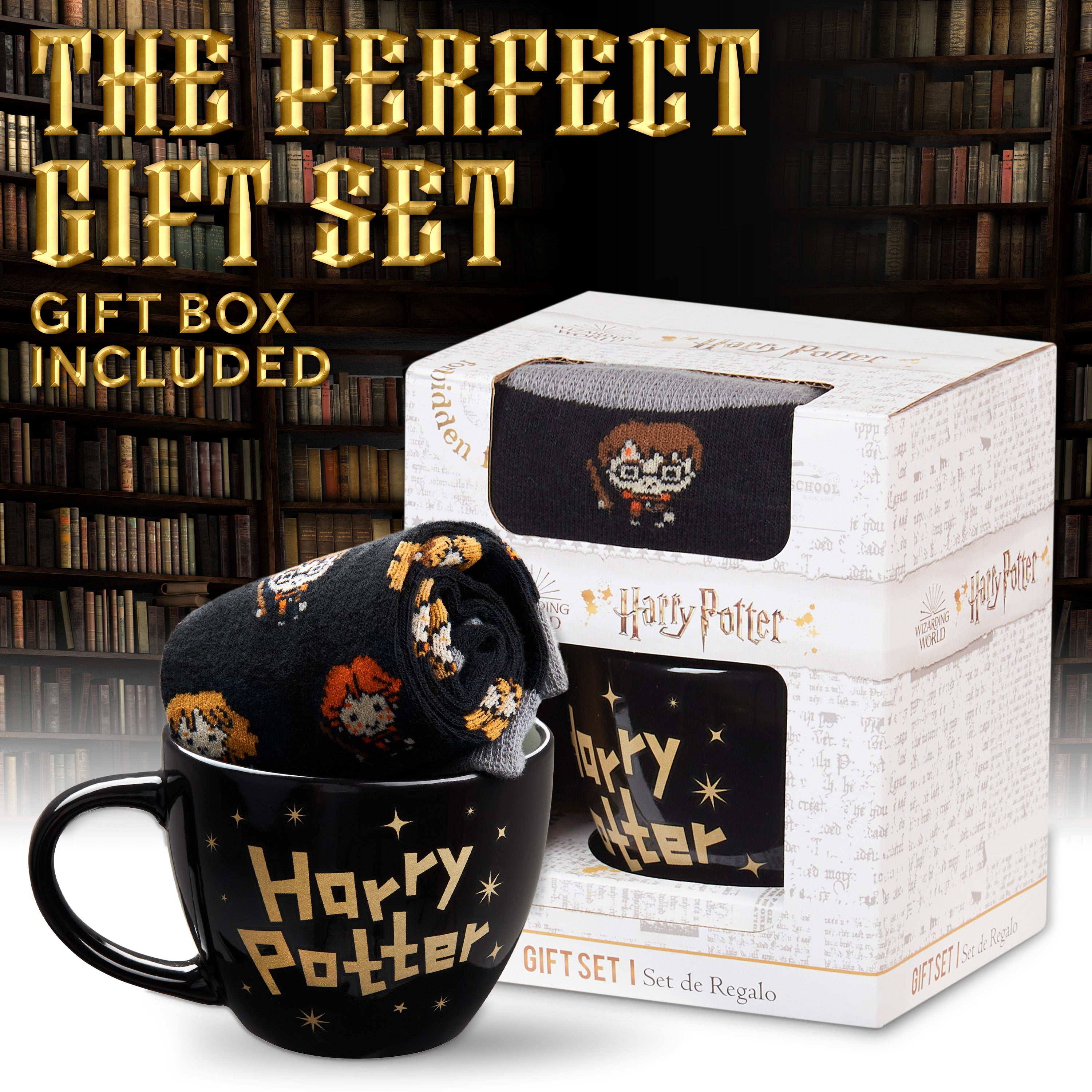 get-trend-harry-potter-mug-c-ramique-325ml-chaussettes-noires image 2