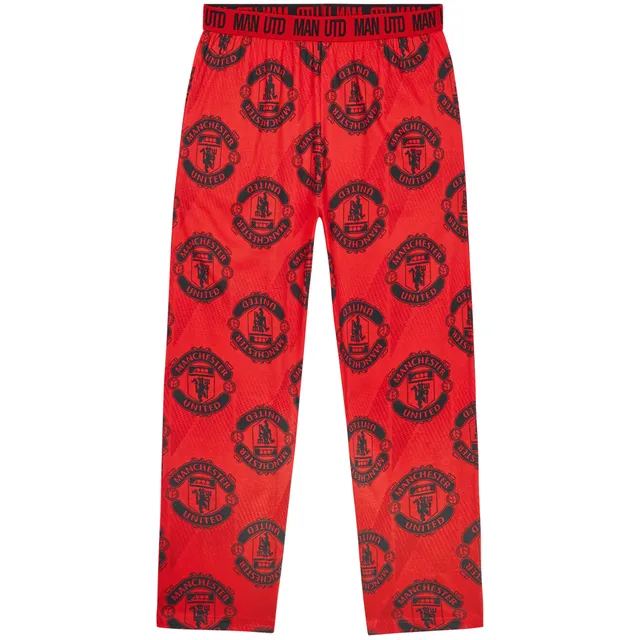 manchester-united-bas-de-pyjama-homme-coton-poches-cadeau-fan image 1