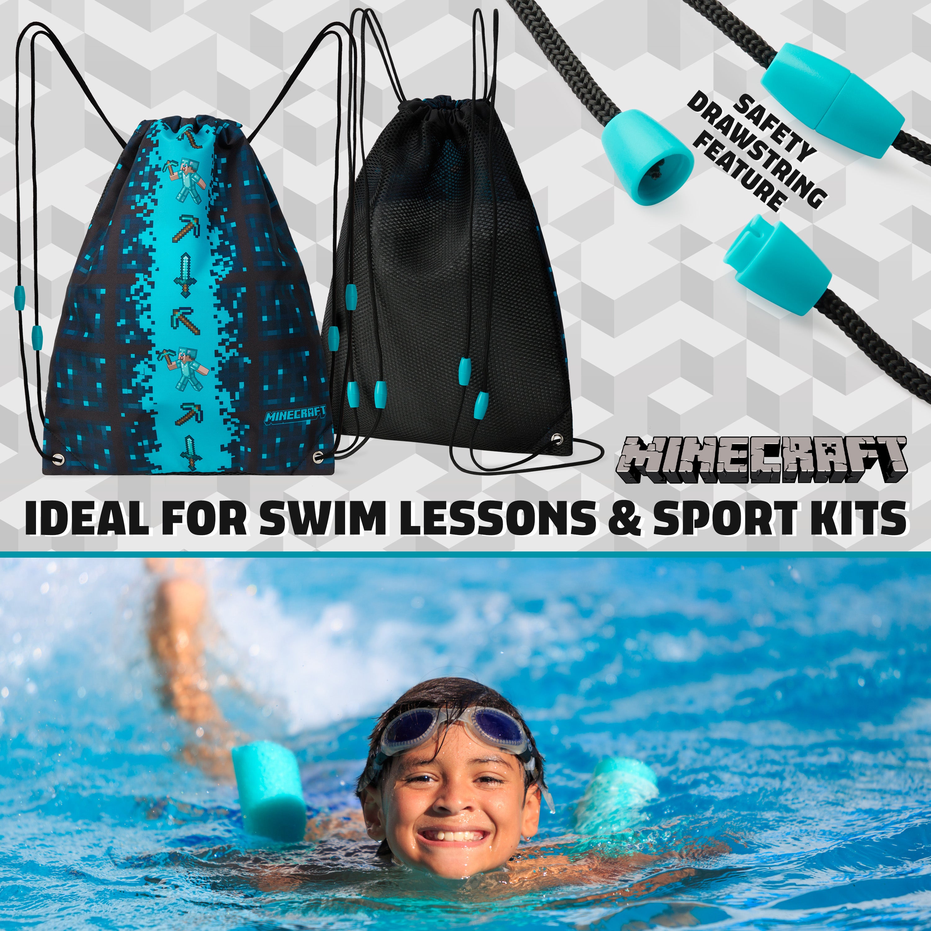 minecraft-sac-gym-corde-creeper-piscine-sport-enfant image 4