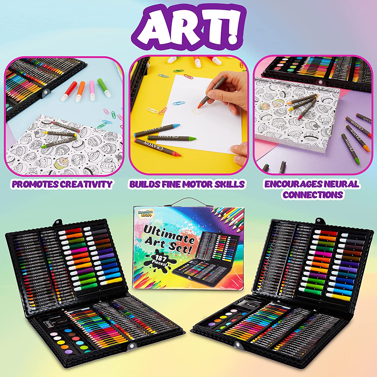 kreativekraft-coffret-dessin-enfant-187-pi-ces image 4