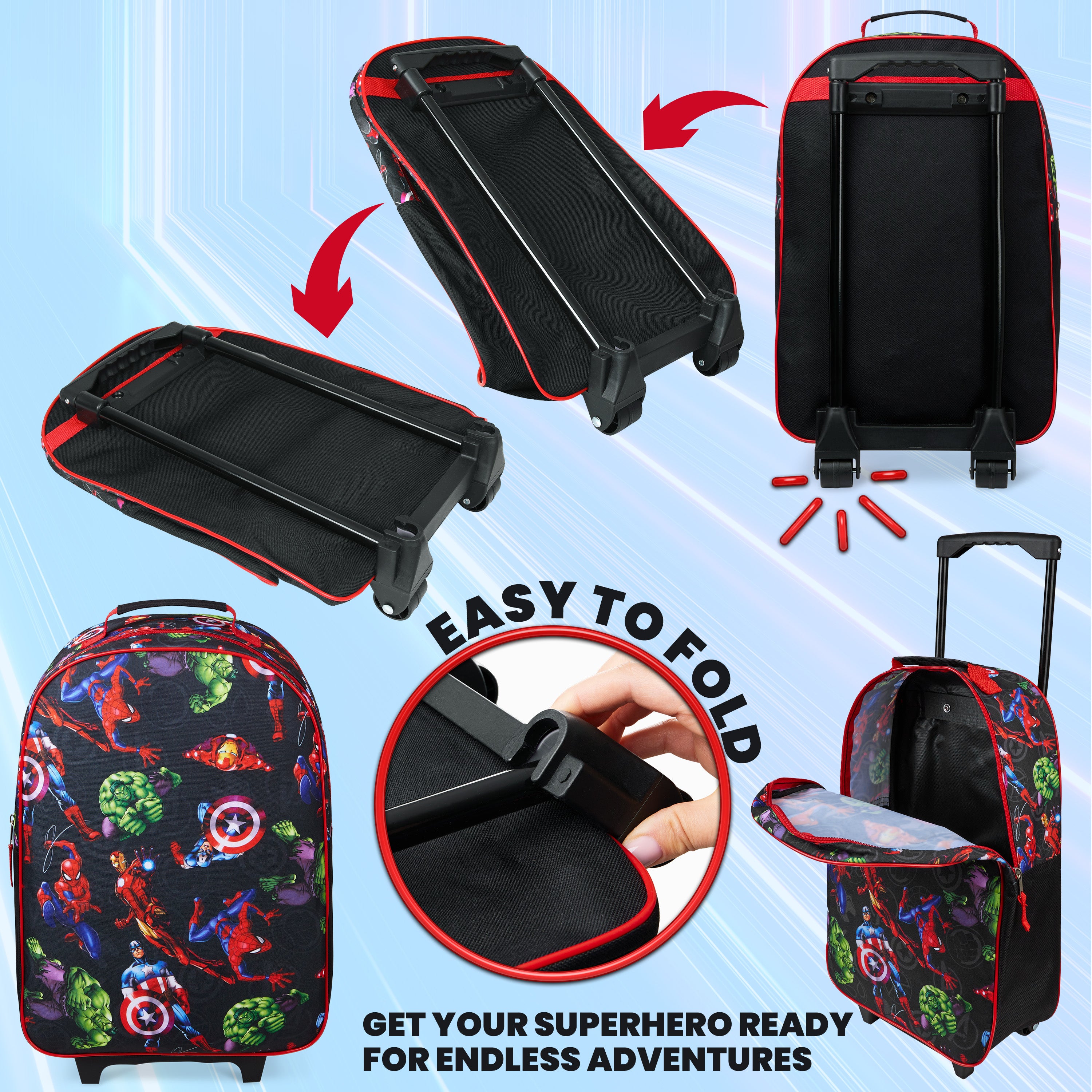 marvel-valise-enfant-trolley-pliable-47-cm-avengers image 4