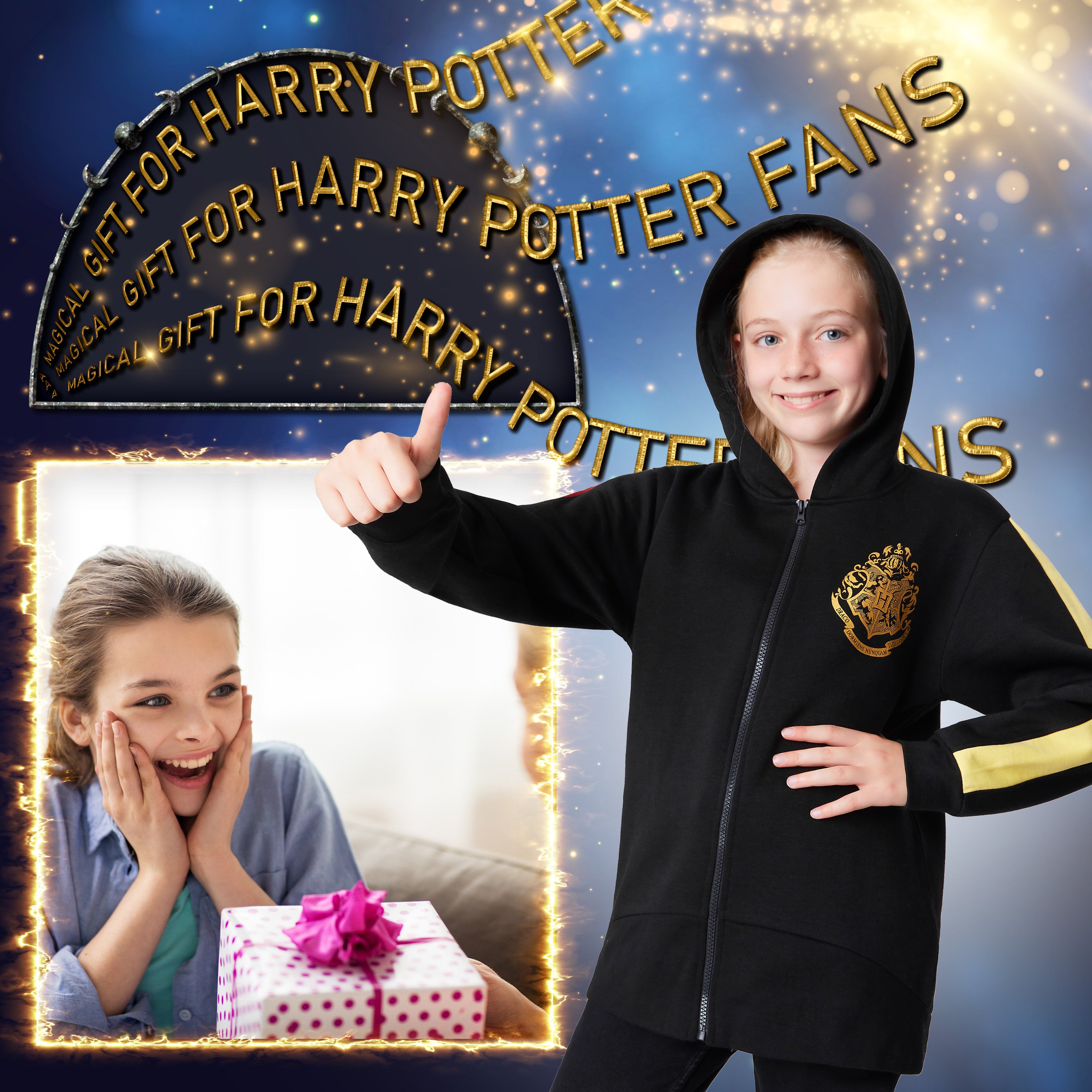 harry-potter-sweat-capuche-zipp-fille-poudlard-doux-7-14-ans image 3