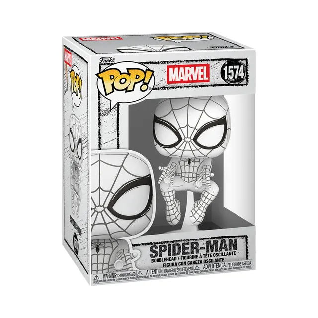 funko-pop-marvel-sketched-spider-man-figurine-vinyle-9-5-cm image 1