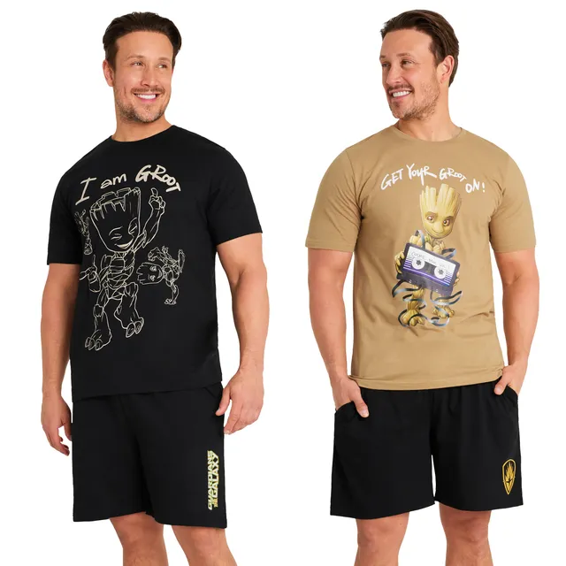marvel-pyjama-court-homme-groot-lot-2-coton image 1