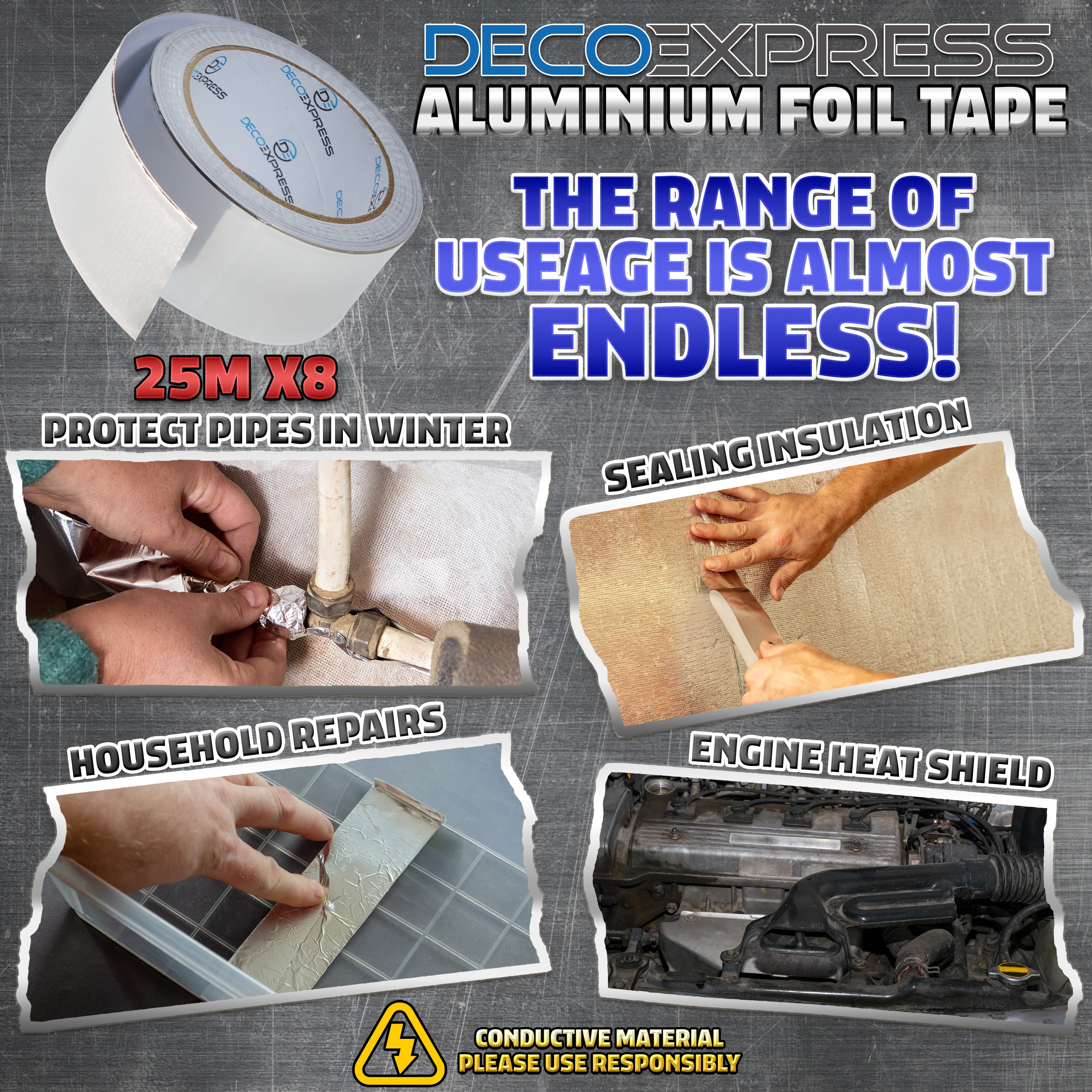 deco-express-ruban-aluminium-adh-sif-25-m-lot-8-isolant image 2