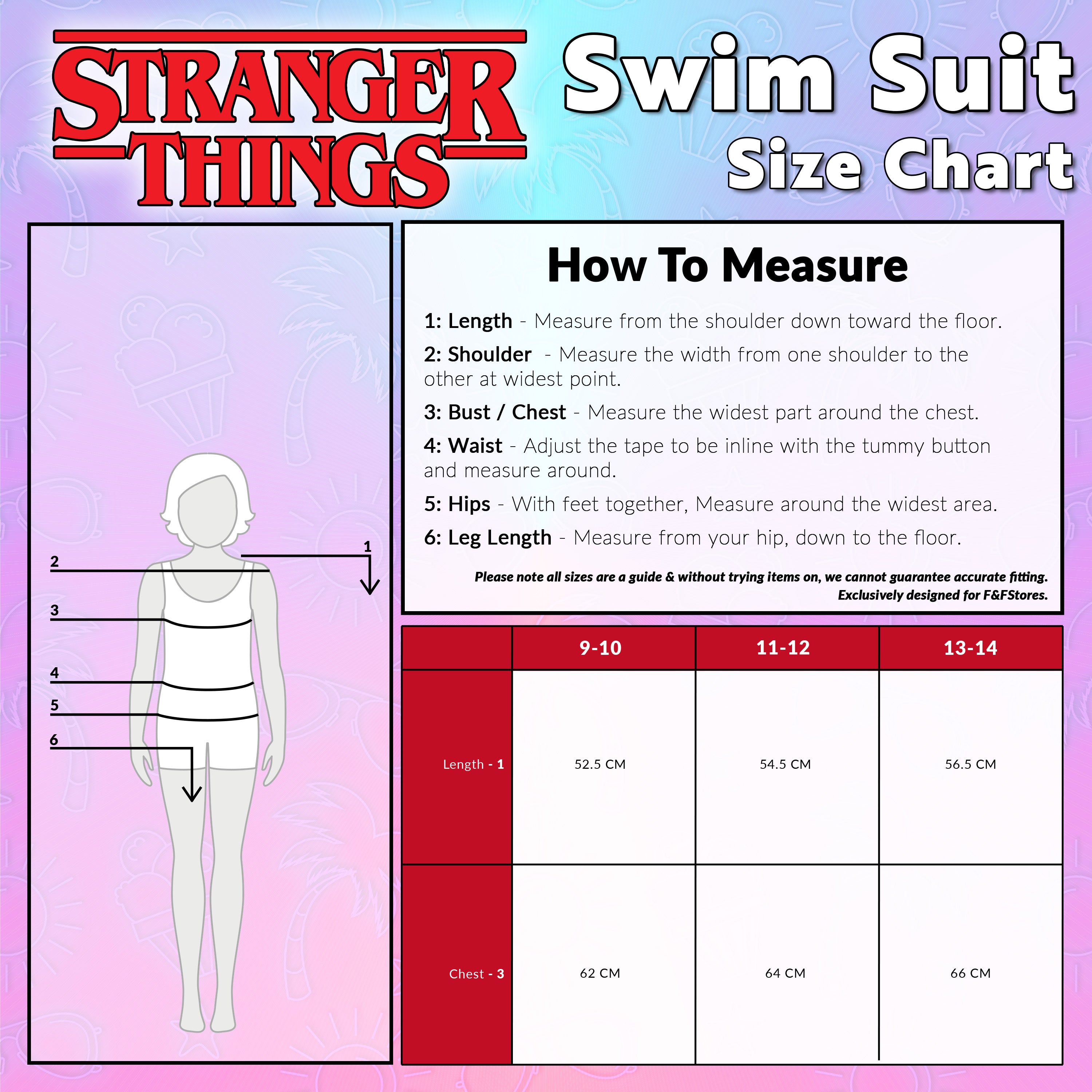 stranger-things-maillot-de-bain-1-pi-ce-fille-manches-longues-9-10-ans image 6