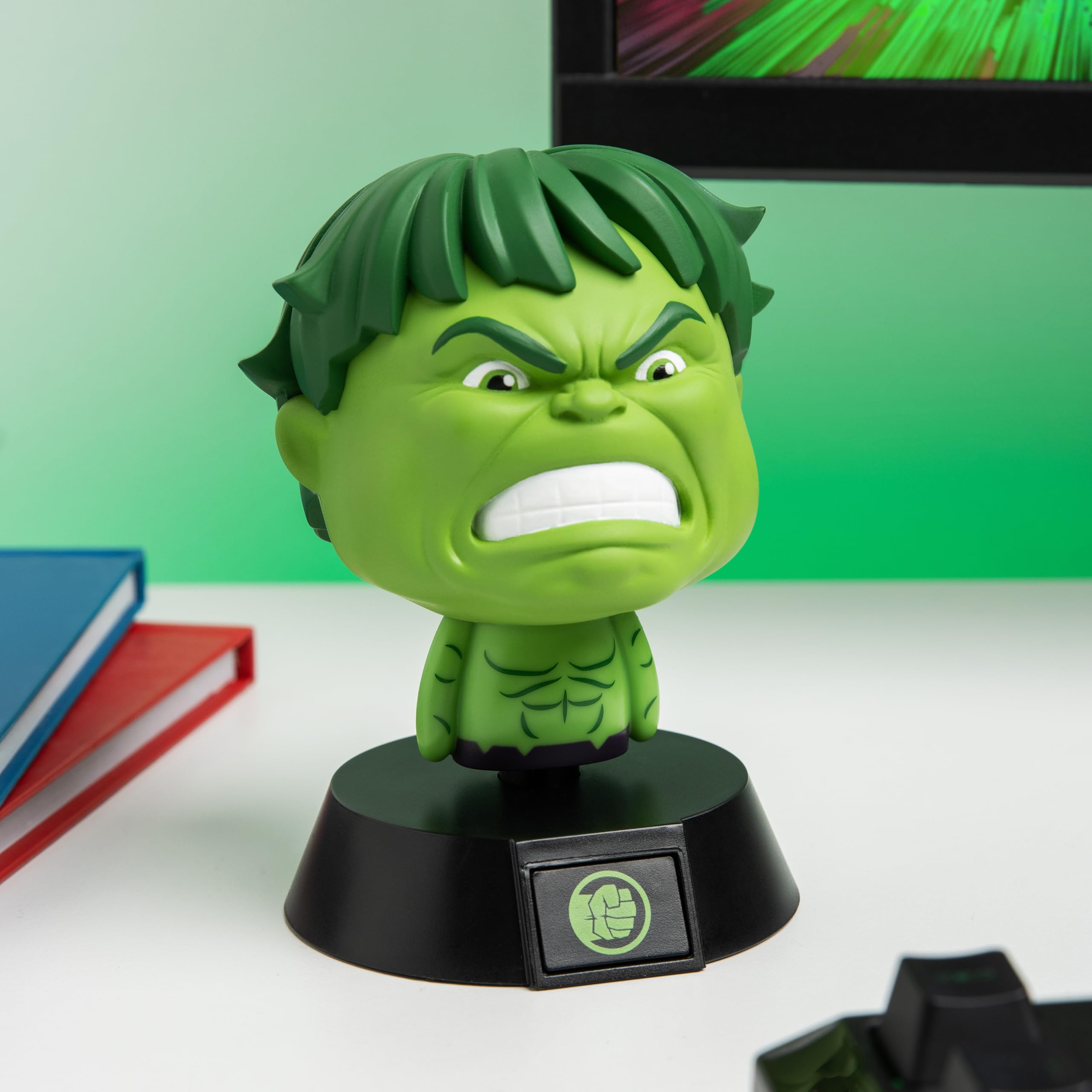 marvel-hulk-icon-light-lampe-veilleuse-verte-11-cm-piles image 2
