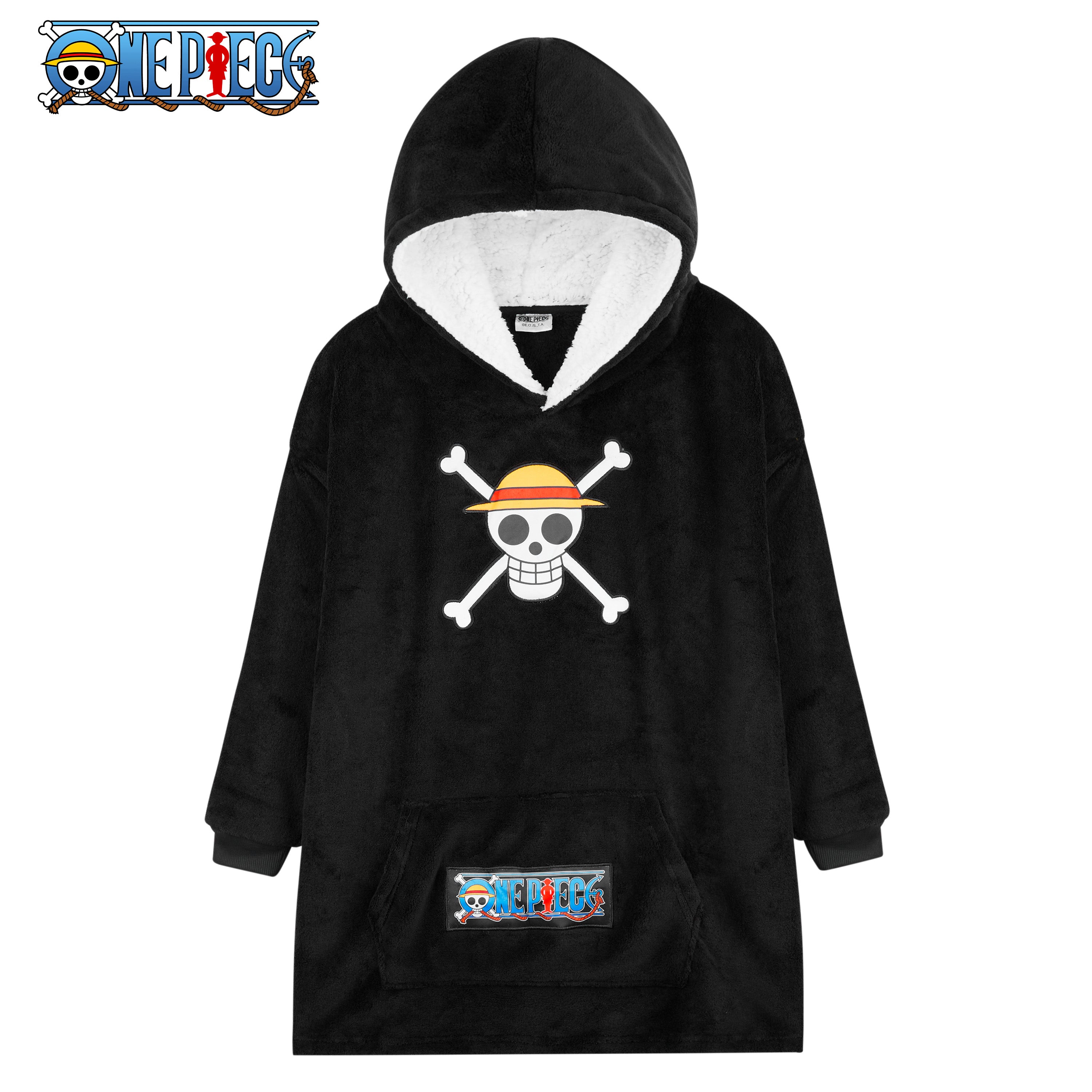 one-piece-plaid-sweat-capuche-noir-gar-on-taille-unique image 5