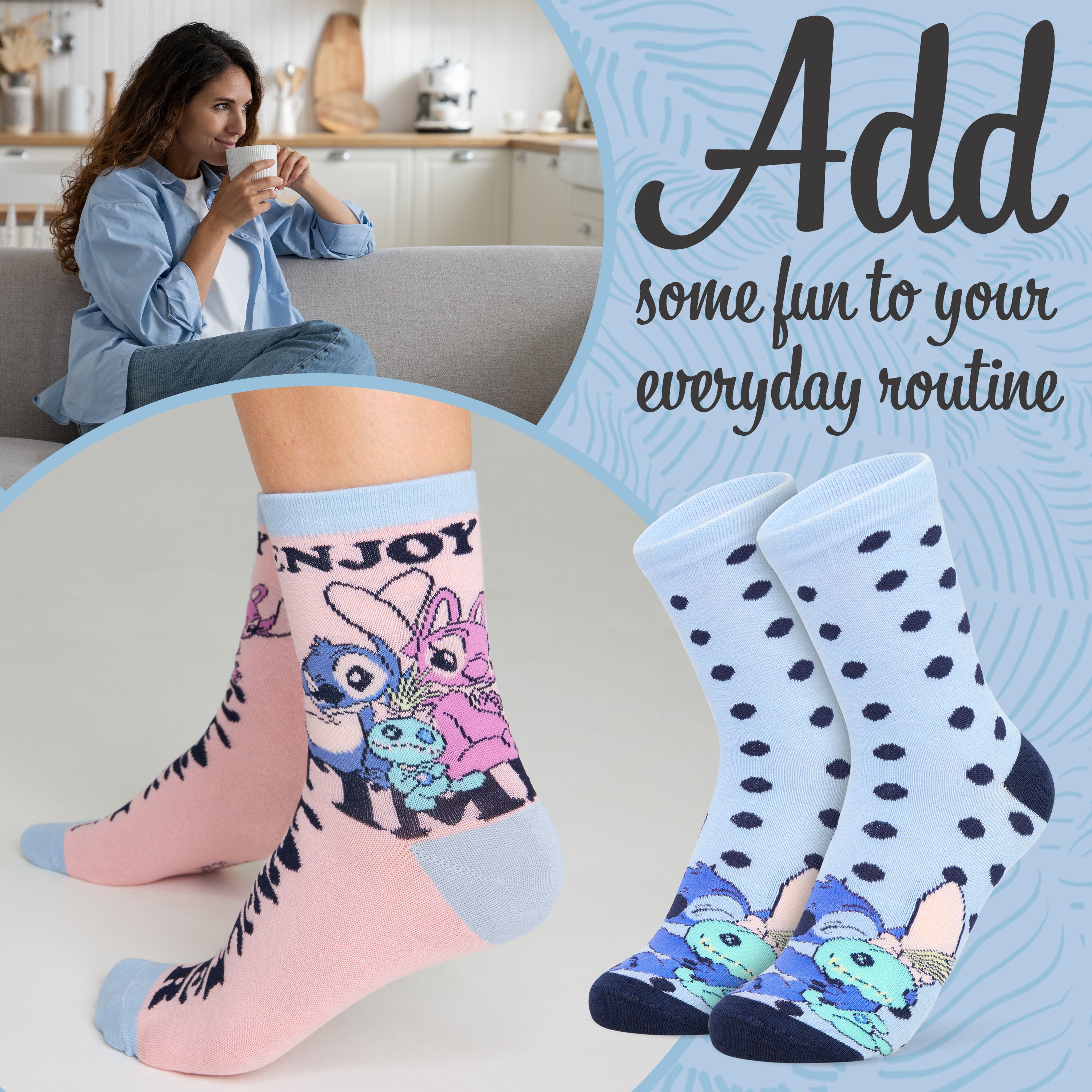 get-trend-stitch-chaussettes-femme-mi-mollet-coton-lot-5 image 3