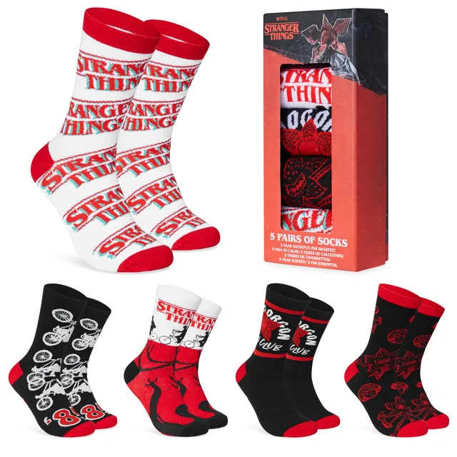 stranger-things-lot-5-chaussettes-homme-coton-39-44 image 1