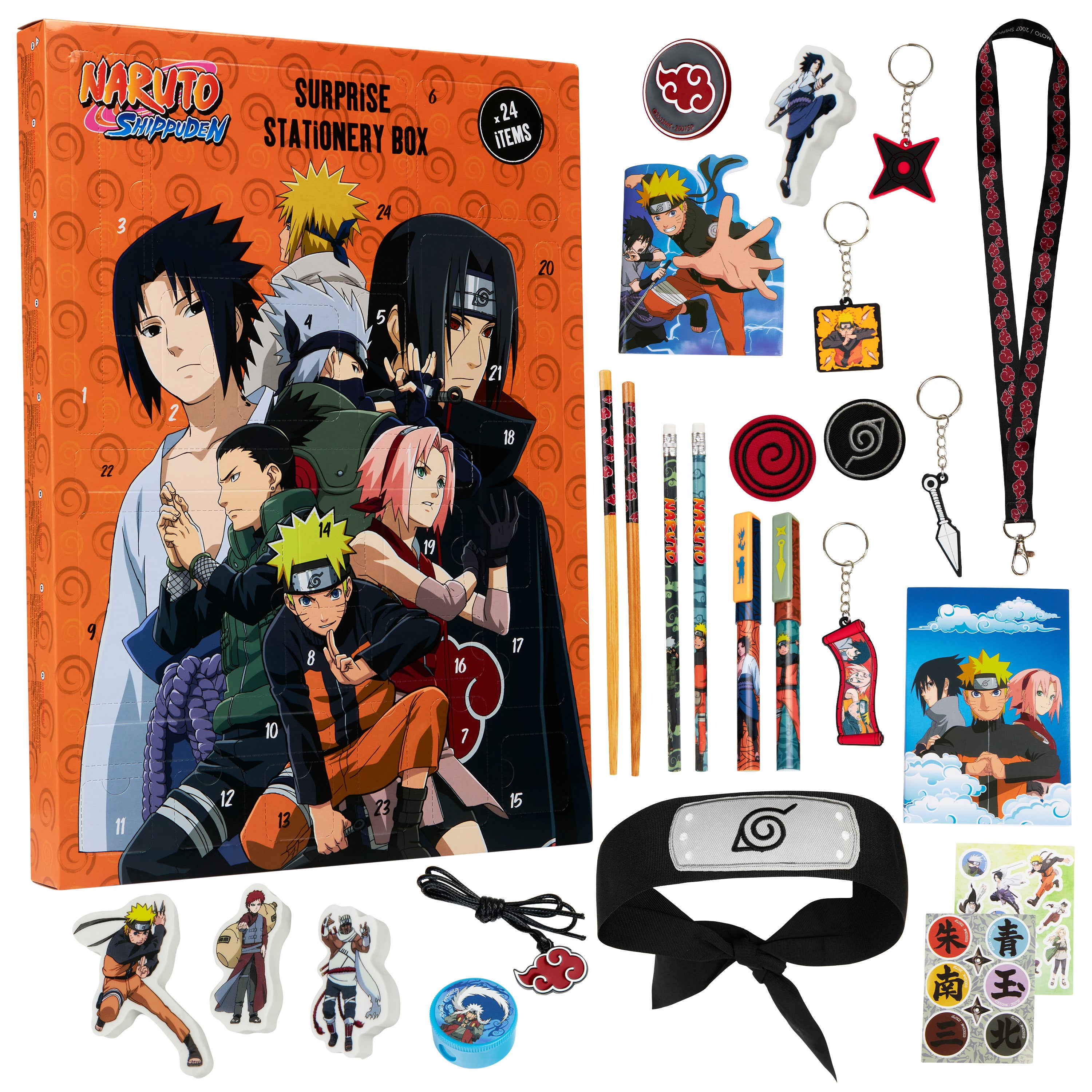 naruto-calendrier-de-l-avent-papeterie-orange-24-surprises image 1