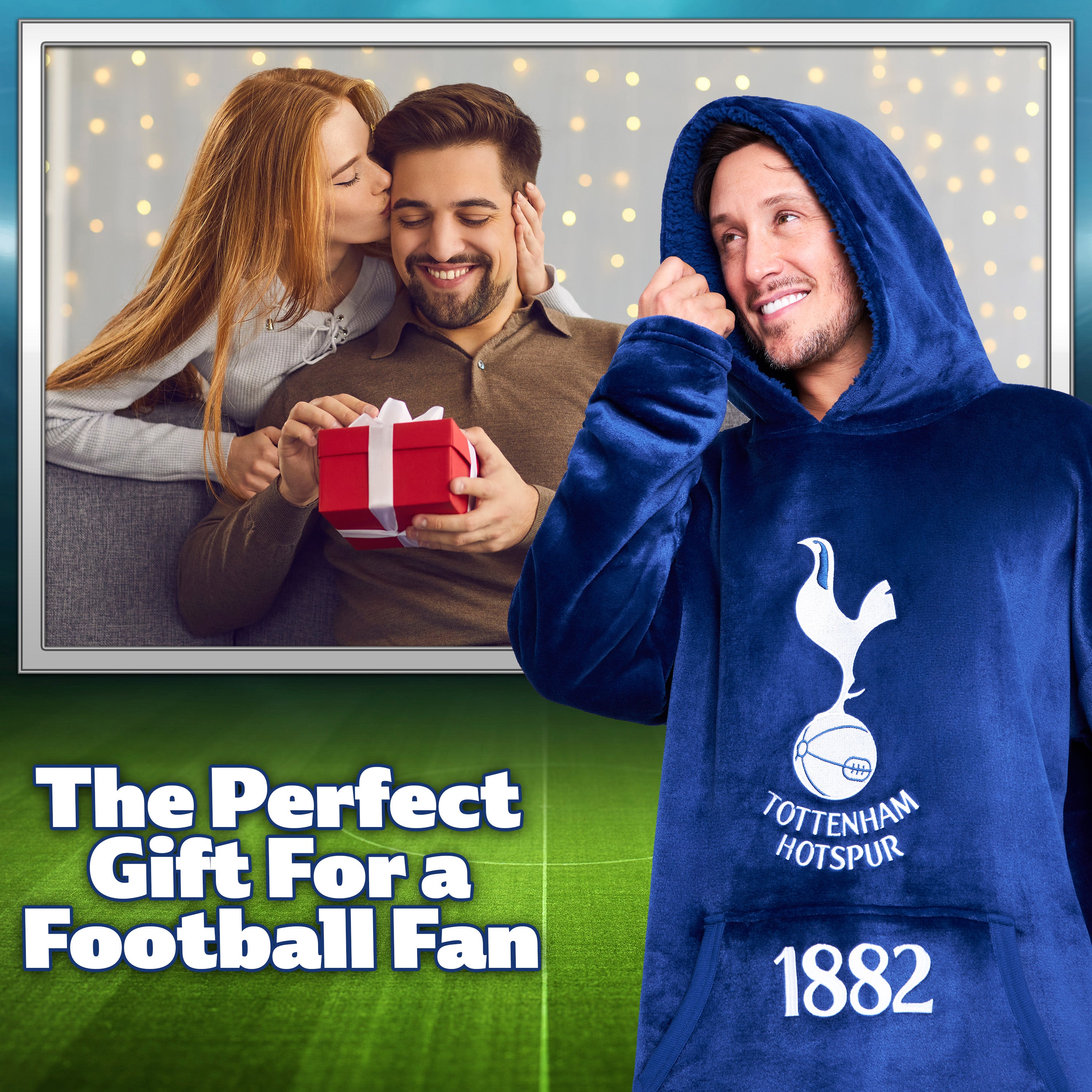get-trend-men-tottenham-sweat-plaid-homme-taille-unique-polaire image 2
