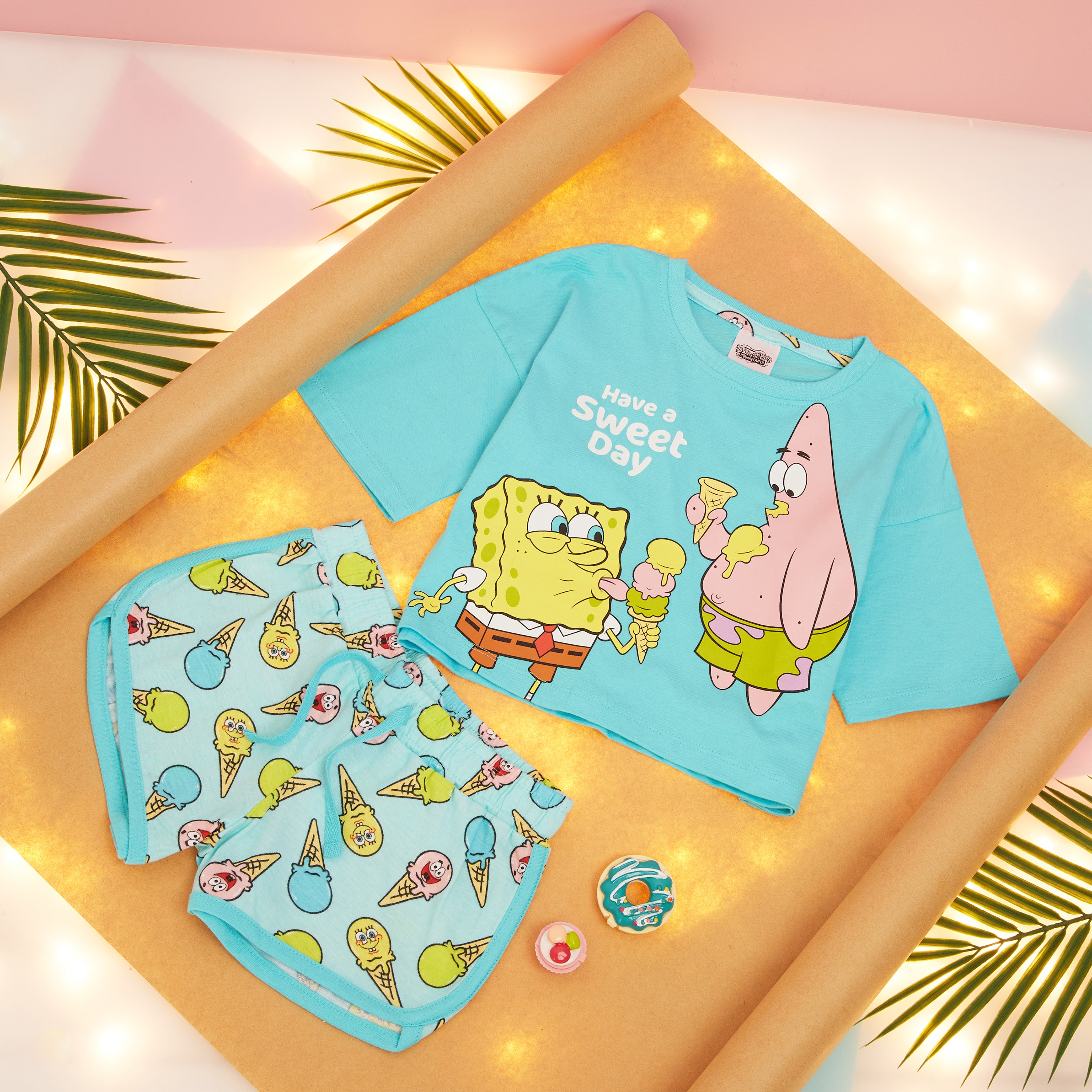 bob-l-ponge-girls-pyjama-fille-short-coton-3-14-ans image 2