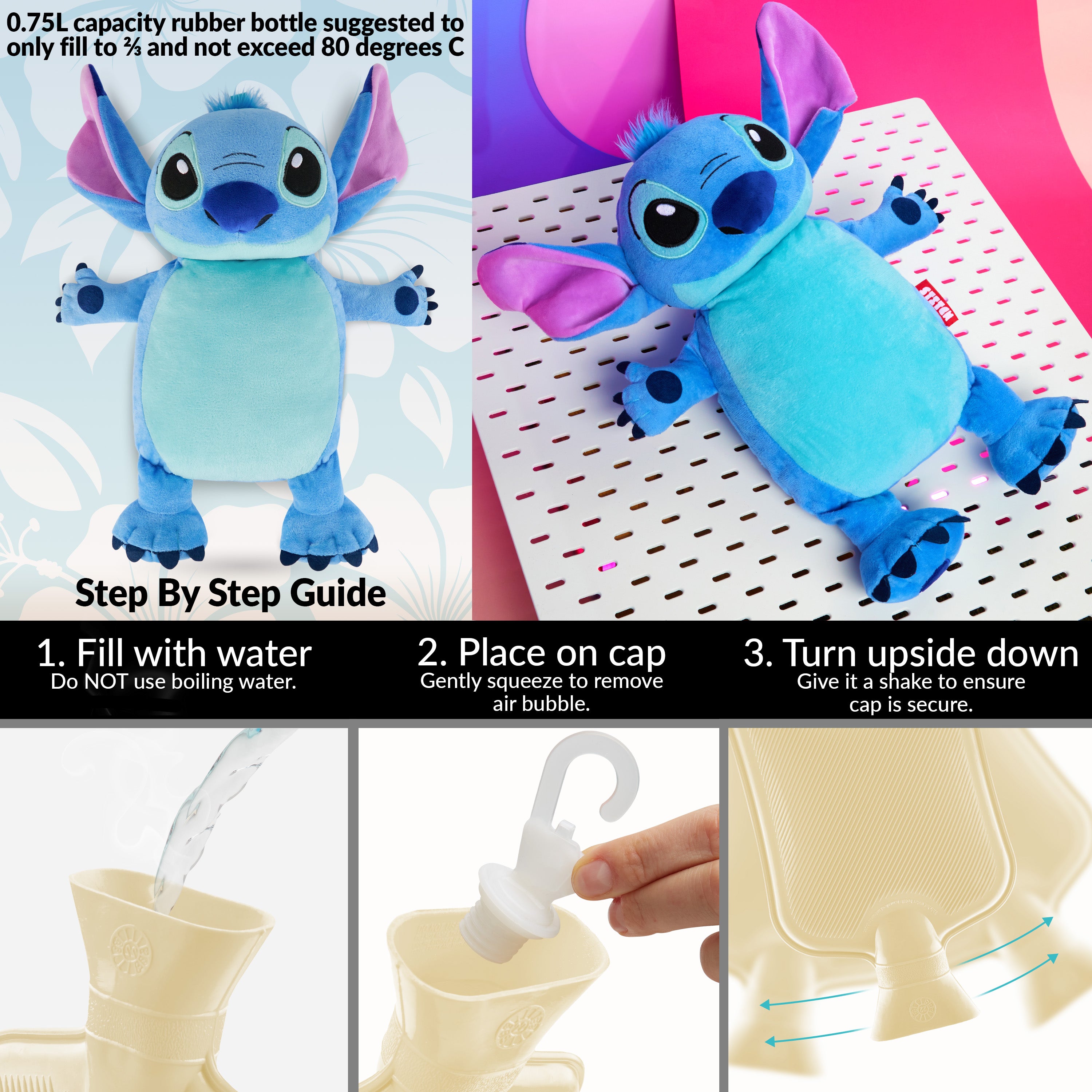 disney-stitch-bouillotte-750-ml-housse-peluche-3d-bleue image 6