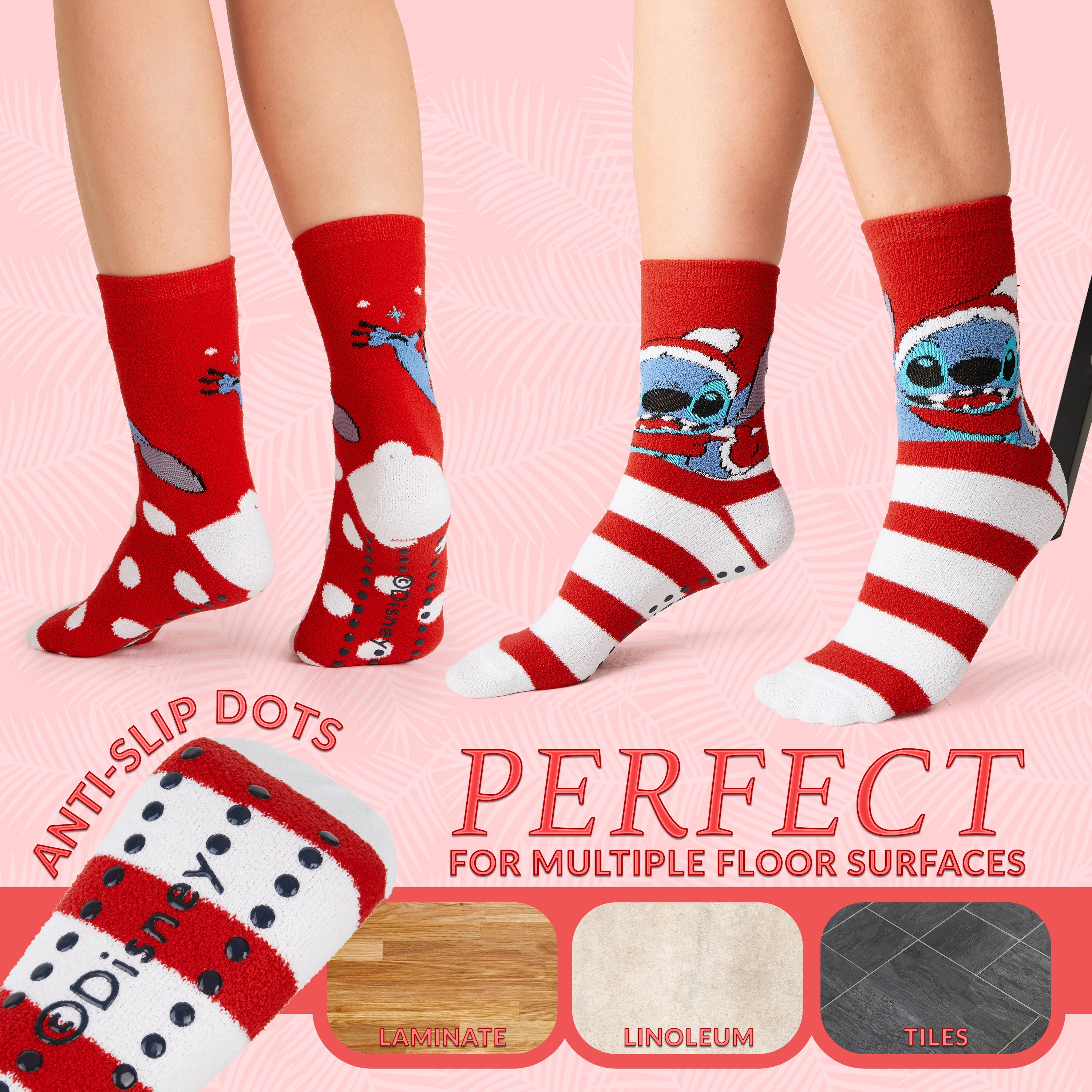 disney-stitch-chaussettes-pilou-femme-lot-2-fluffy-antidesrapantes image 3